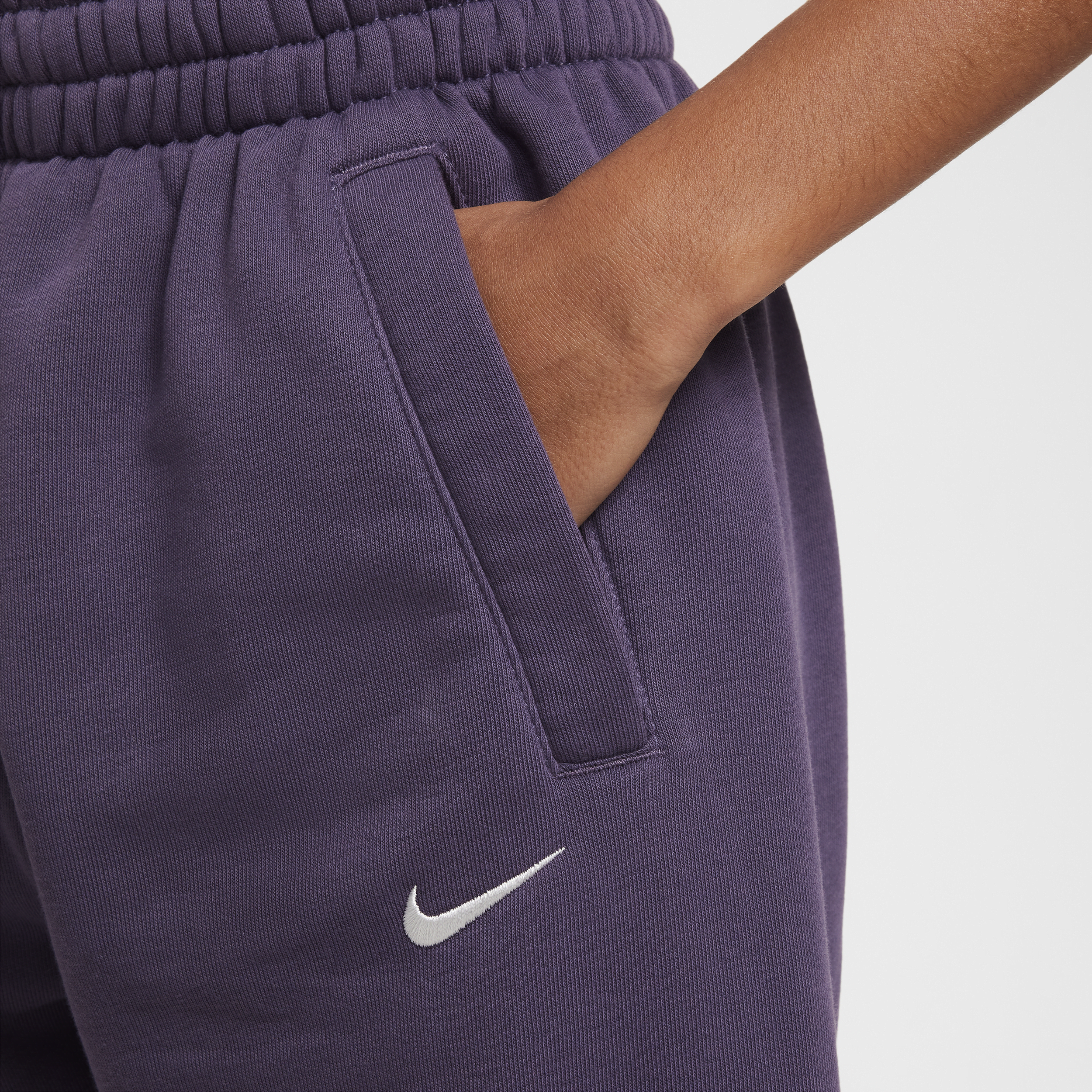 Pantalon ample Nike Sportswear Club Fleece pour ado (fille) - Pourpre