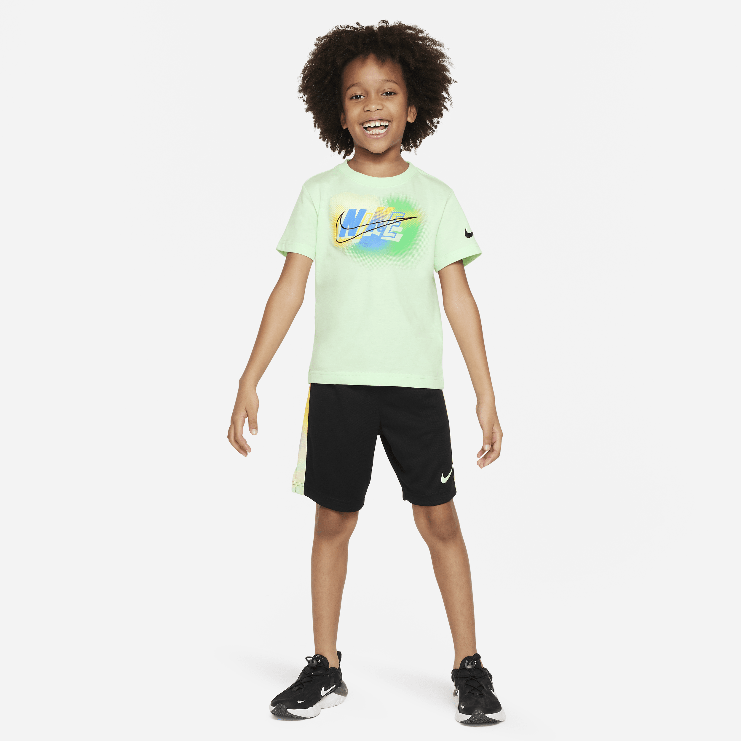 Nike Hazy Rays set van shorts voor kleuters Zwart