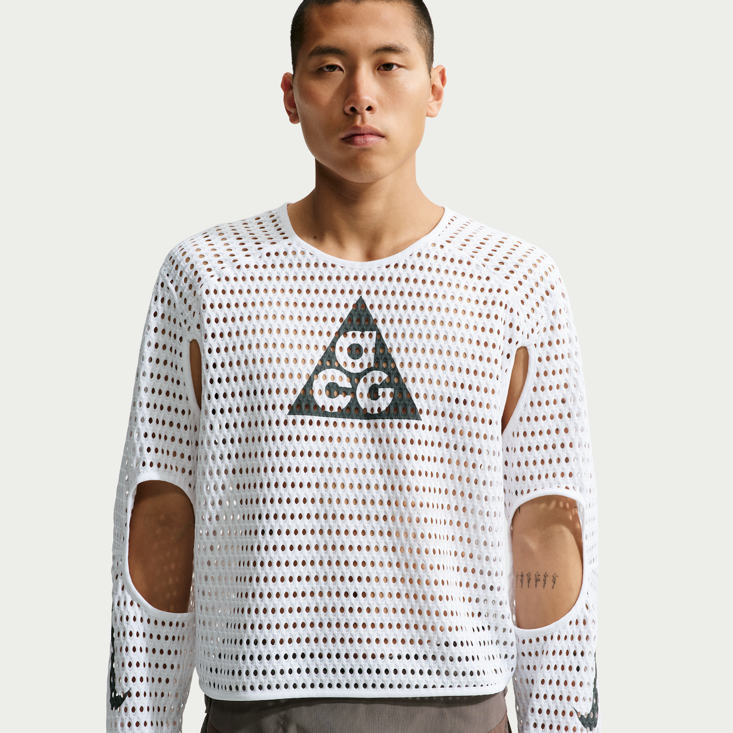 Langærmet ACG Radical AirFlow NXT Dri-FIT-overdel til trailløb til mænd - hvid