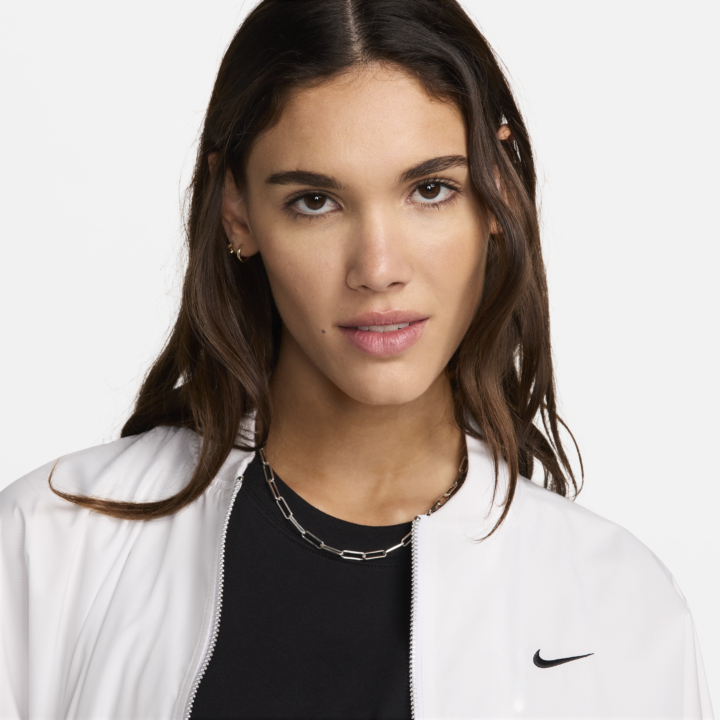 Nike Sportswear Essential oversized bomberjack voor dames Wit