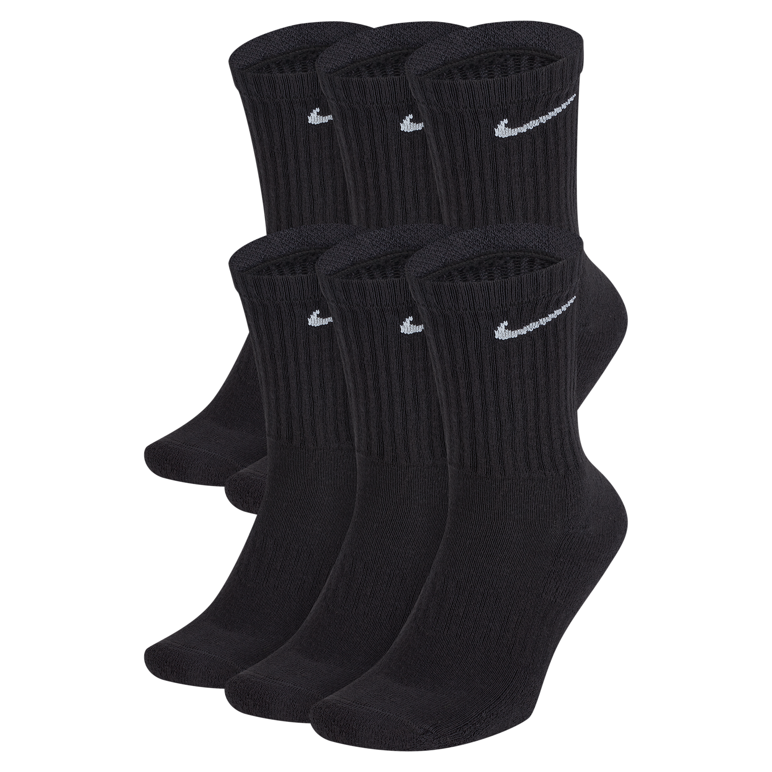 Thumbnail - Nike Everyday Cushioned Crew-Trainingssocken (6 Paar) - Schwarz