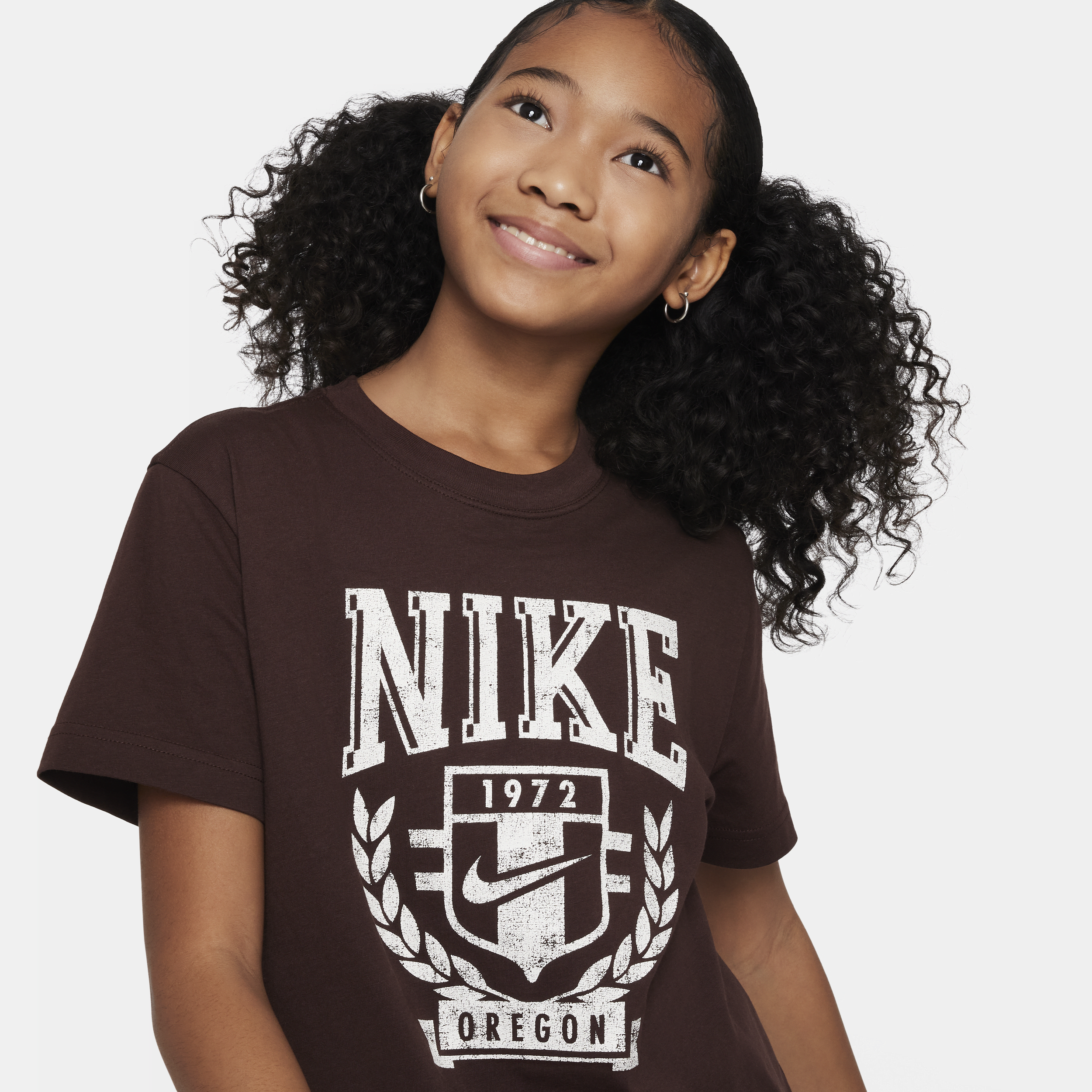 Nike Sportswear T-shirt voor meisjes Bruin