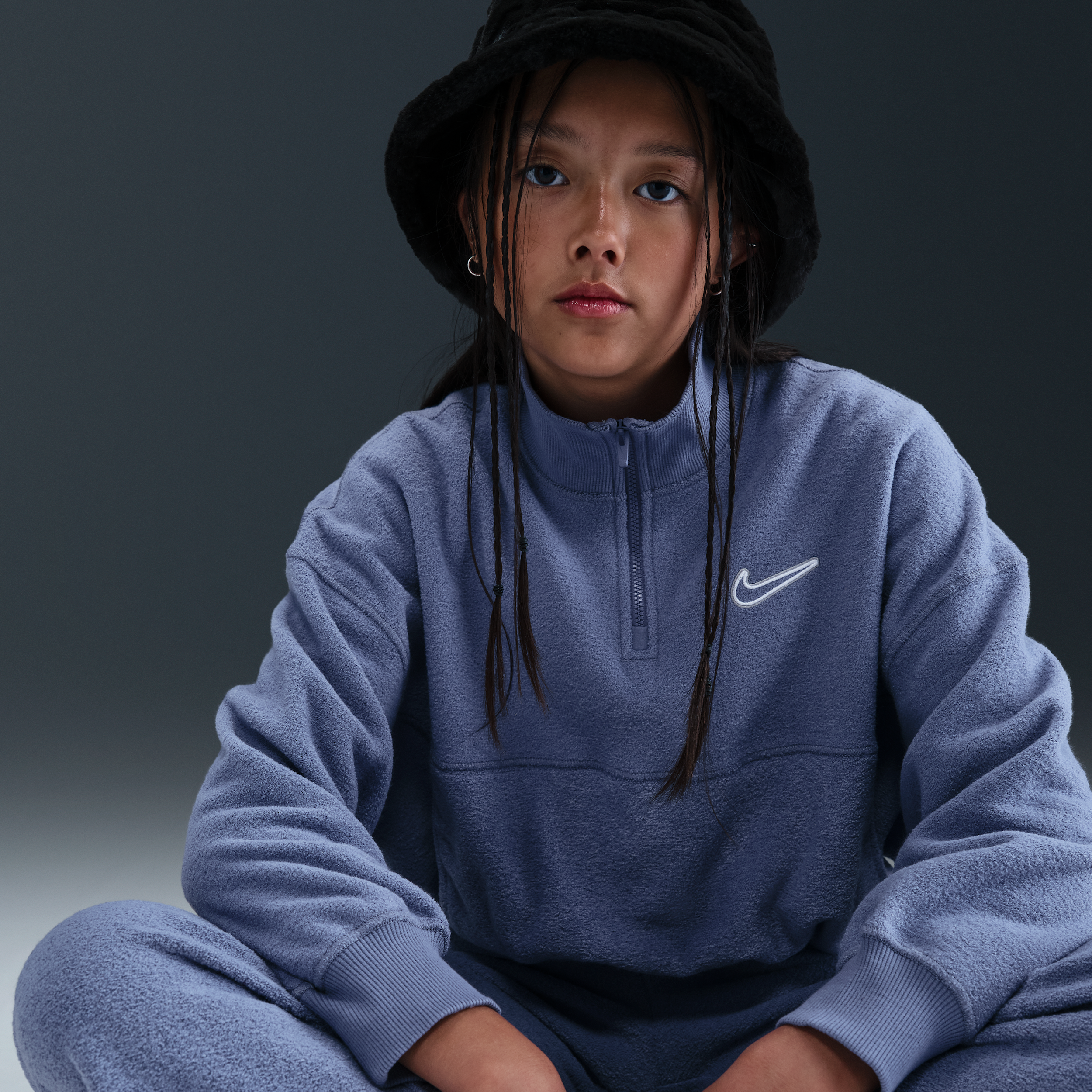 Thumbnail - Nike Fleece-Longsleeve (ältere Kinder, Mädchen) - Blau