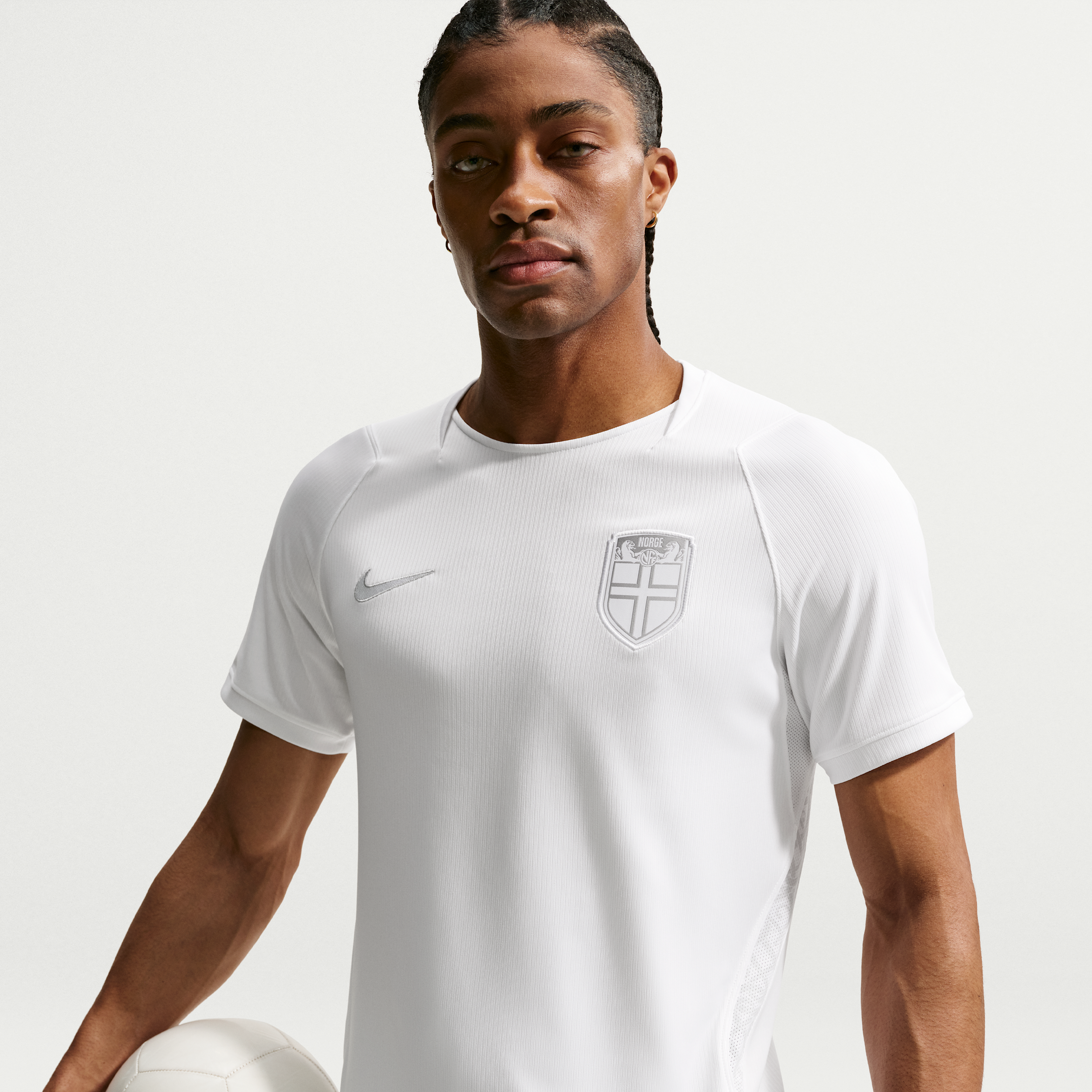 Norge 2026 Stadium Third Nike Dri-FIT Replica-fodboldtrøje til mænd - hvid