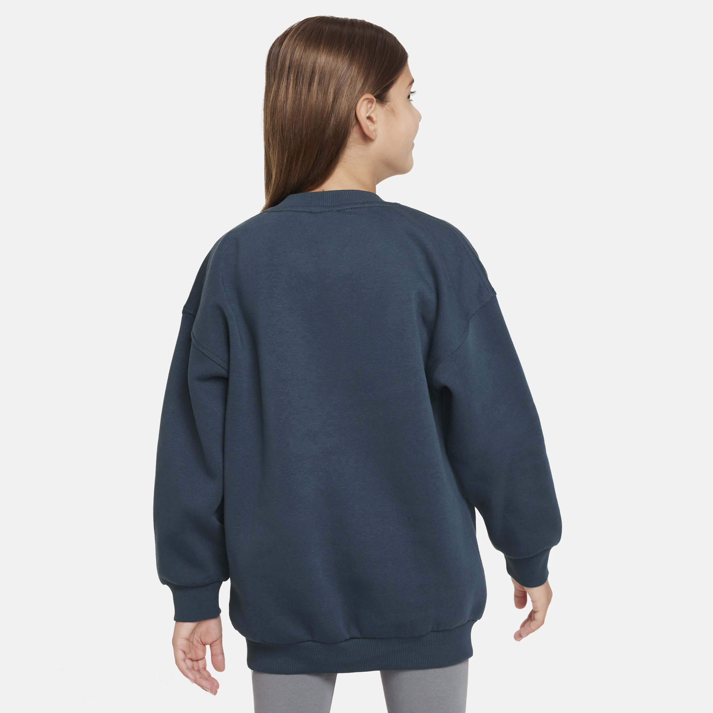 Nike Sportswear Club Fleece sweatshirt met ronde hals voor meisjes Groen