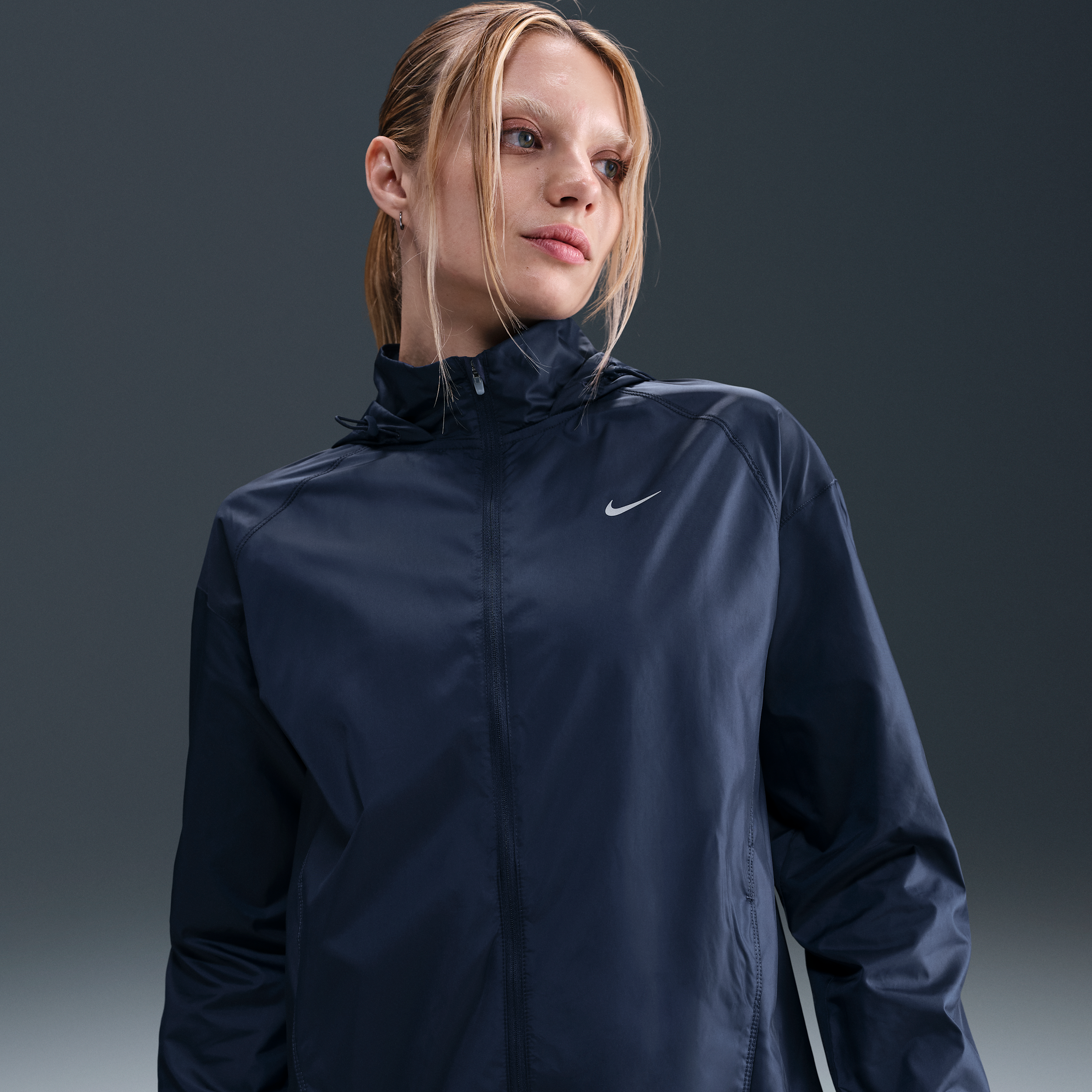 Nike Tempo Repel hardloopjack voor dames - Blauw