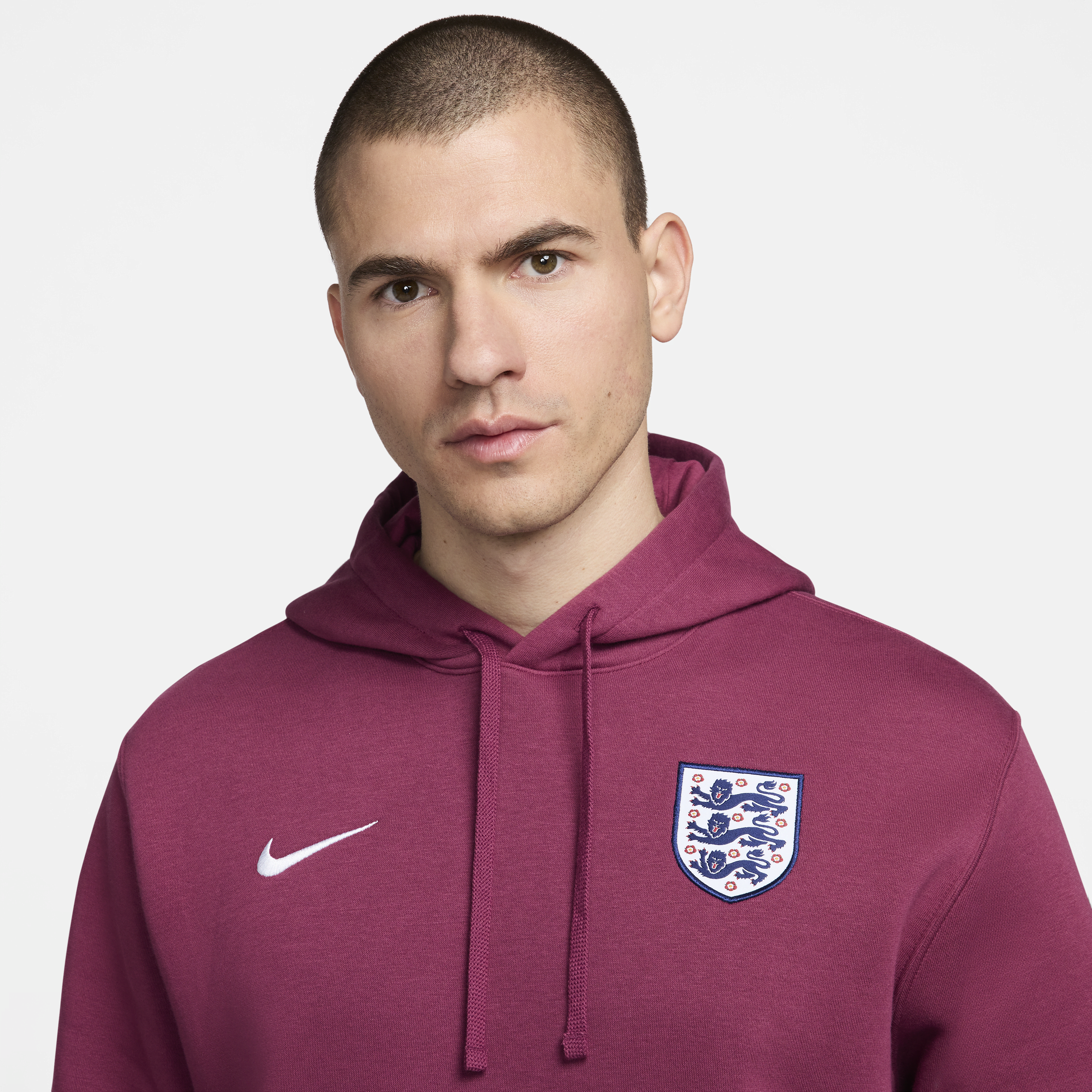 Nike Engeland Club voetbalhoodie voor heren Rood