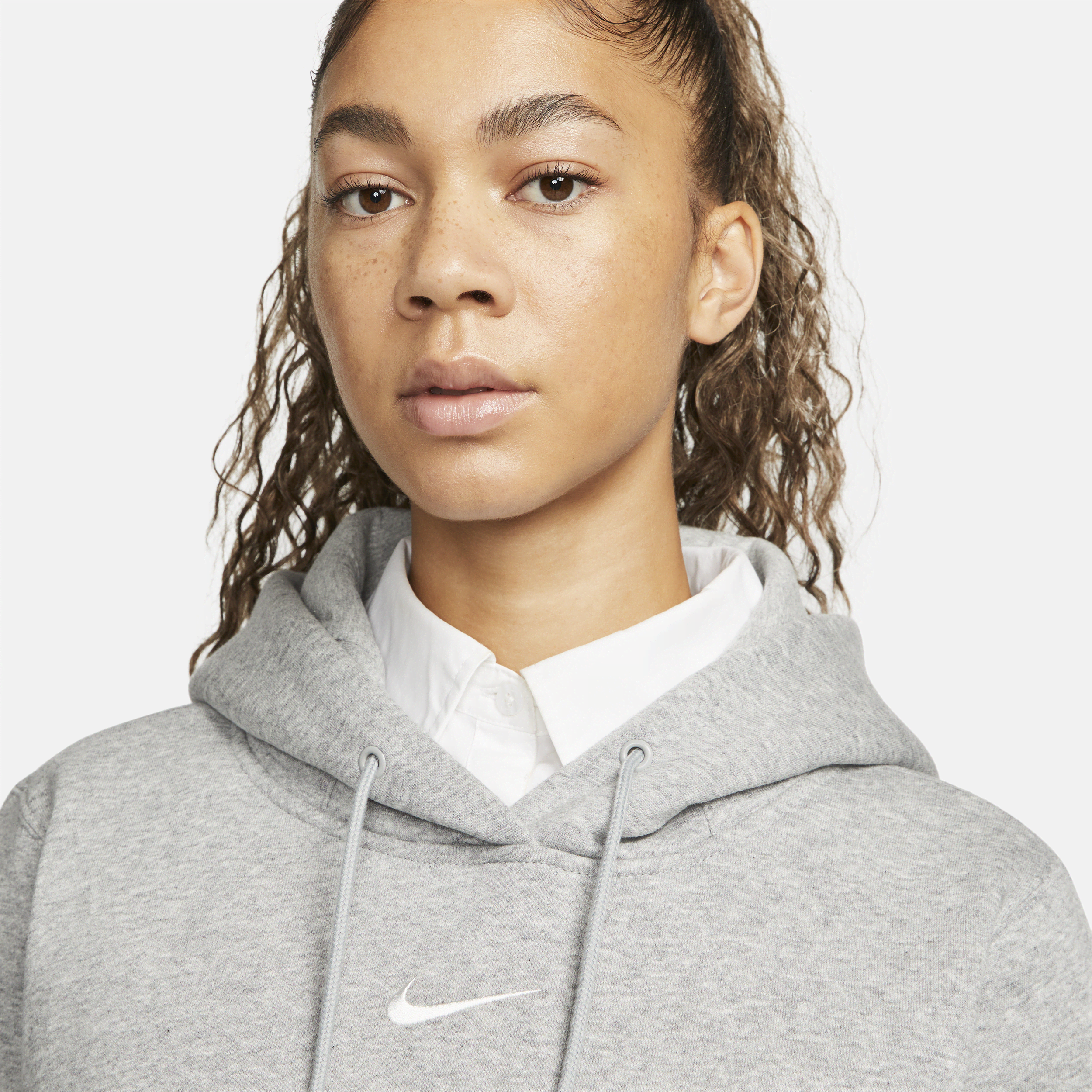 Nike Sportswear Phoenix Fleece hoodie voor dames Grijs