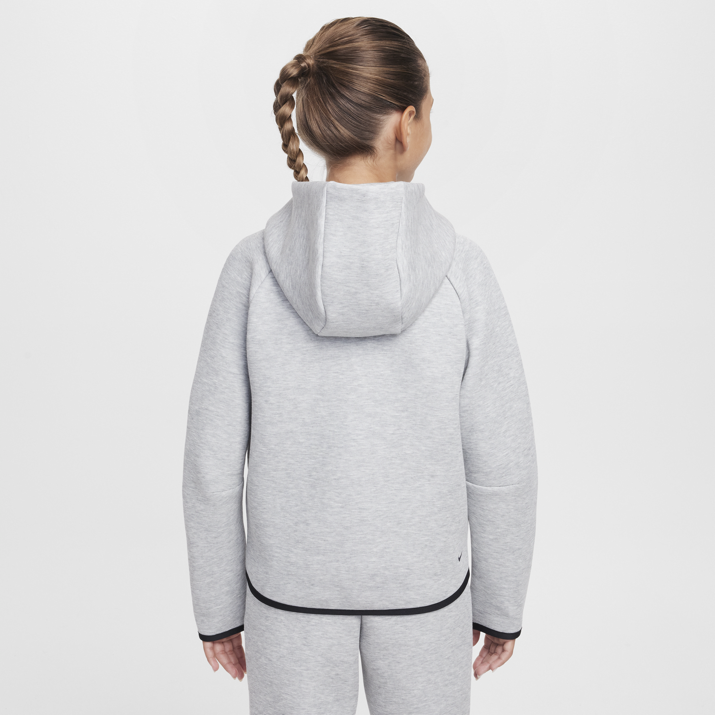 Sweat à capuche et zip Nike Sportswear Tech Fleece pour ado (fille) - Gris