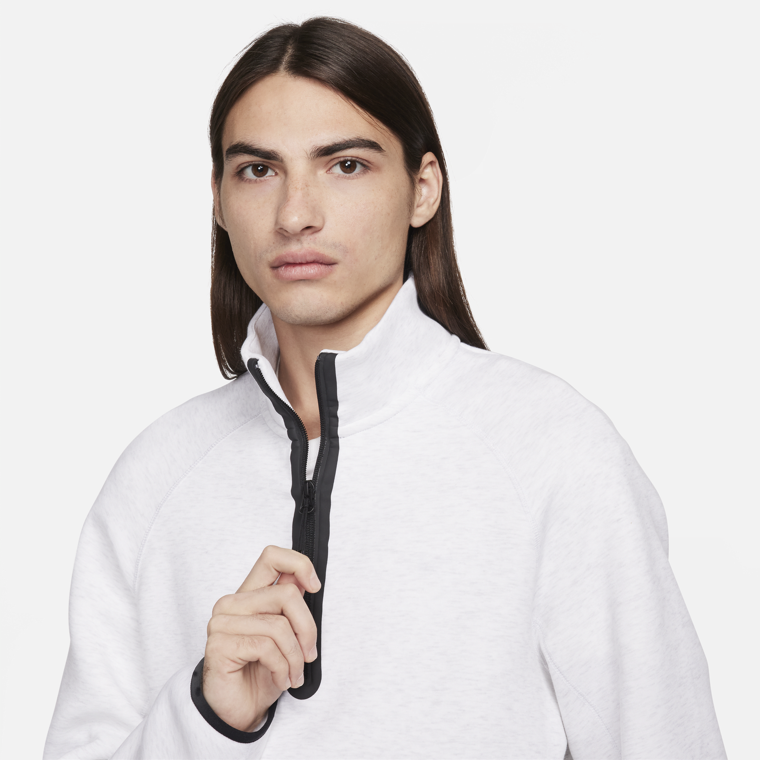Nike Sportswear Tech Fleece sweatshirt met halflange rits voor heren Bruin