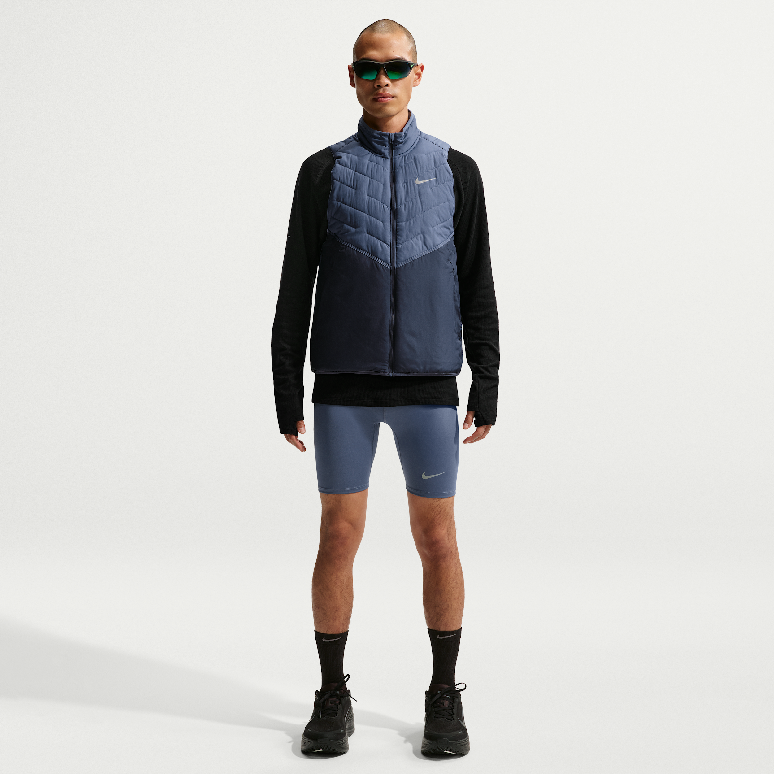 Tights da running a metà lunghezza con slip foderato Dri-FIT Nike Fast – Uomo - Blu