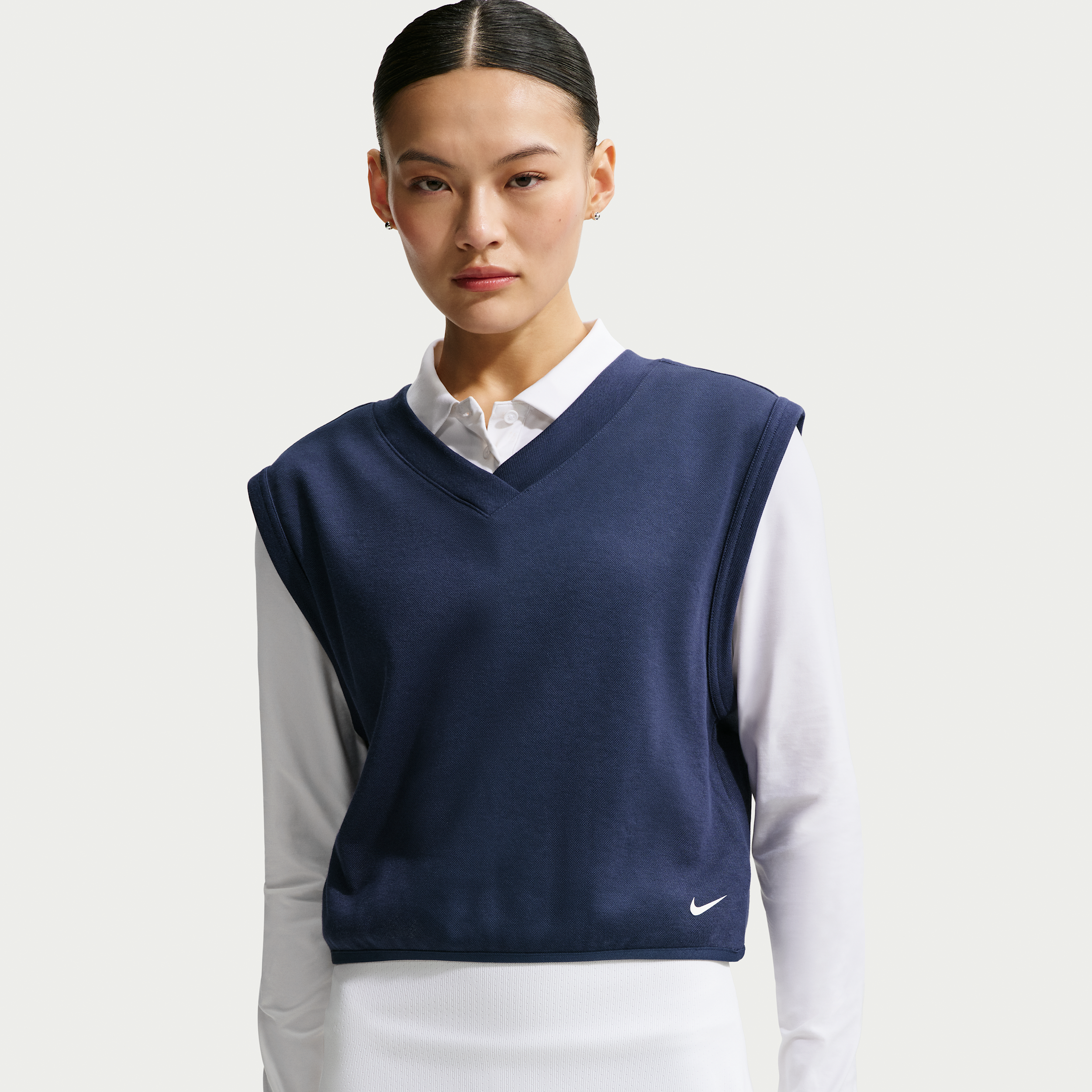 Smanicato da golf con scollo a V Nike – Donna - Blu