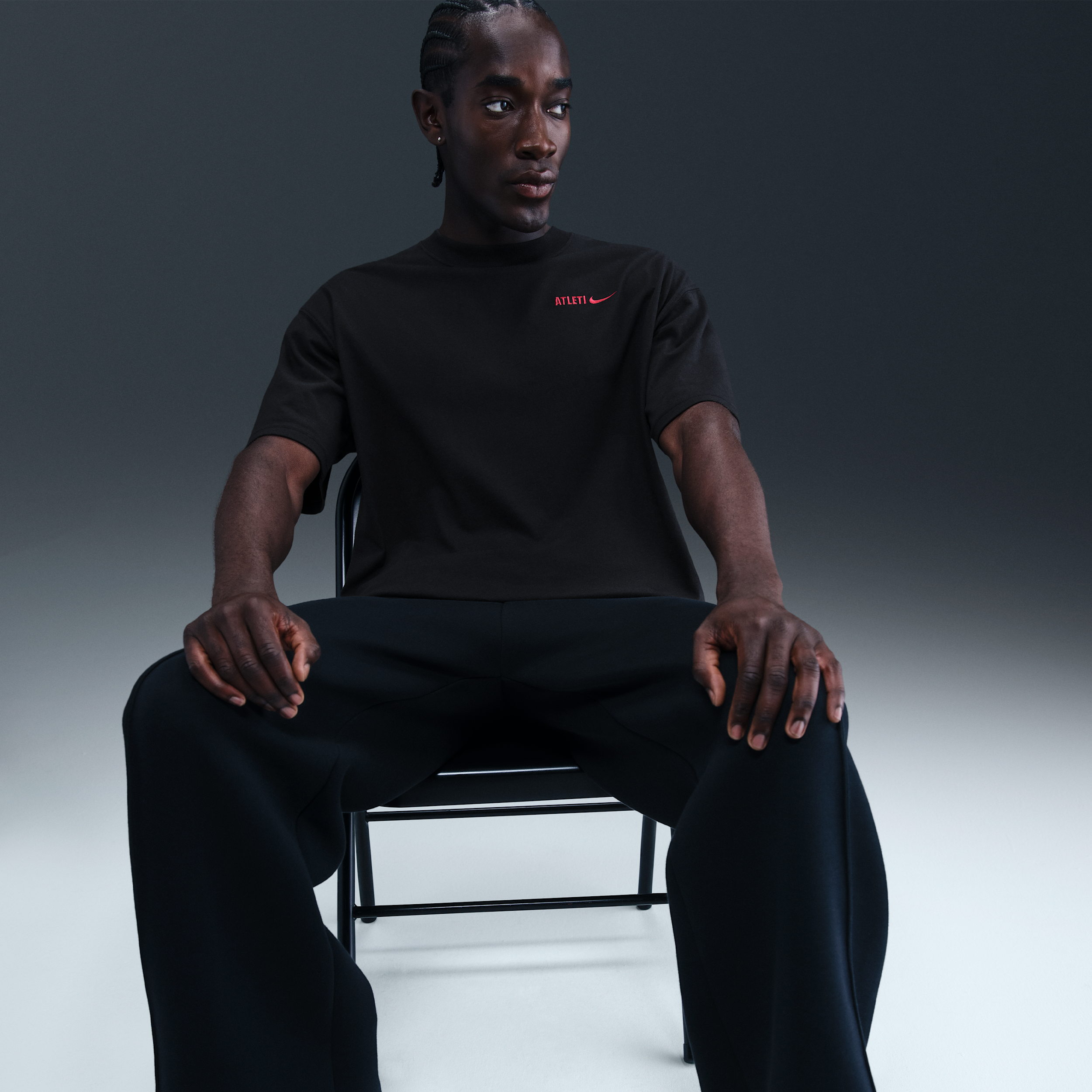 Thumbnail - Atlético Madrid Fußball-T-Shirt (Herren) - Schwarz