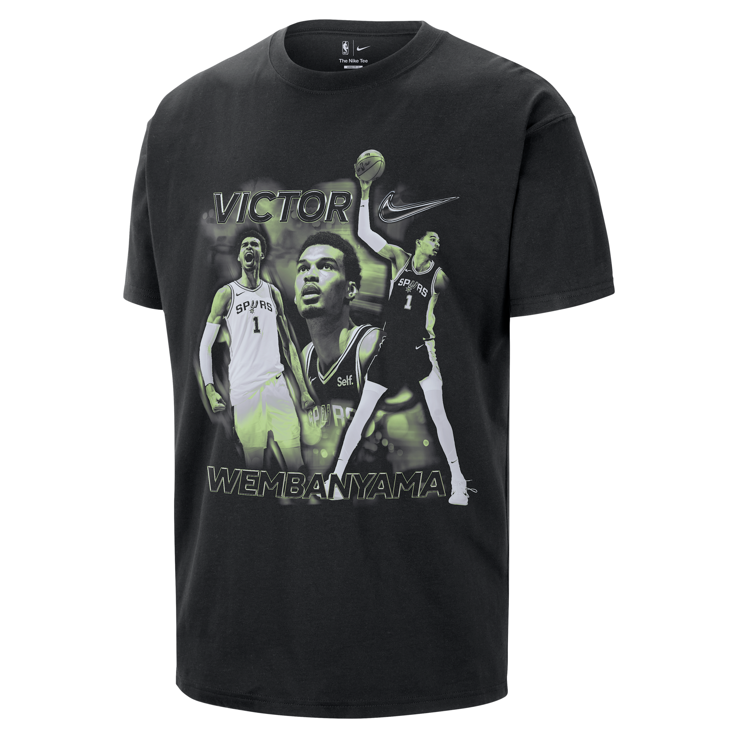 Thumbnail - Victor Wembanyama Nike NBA-T-Shirt (Herren) - Schwarz