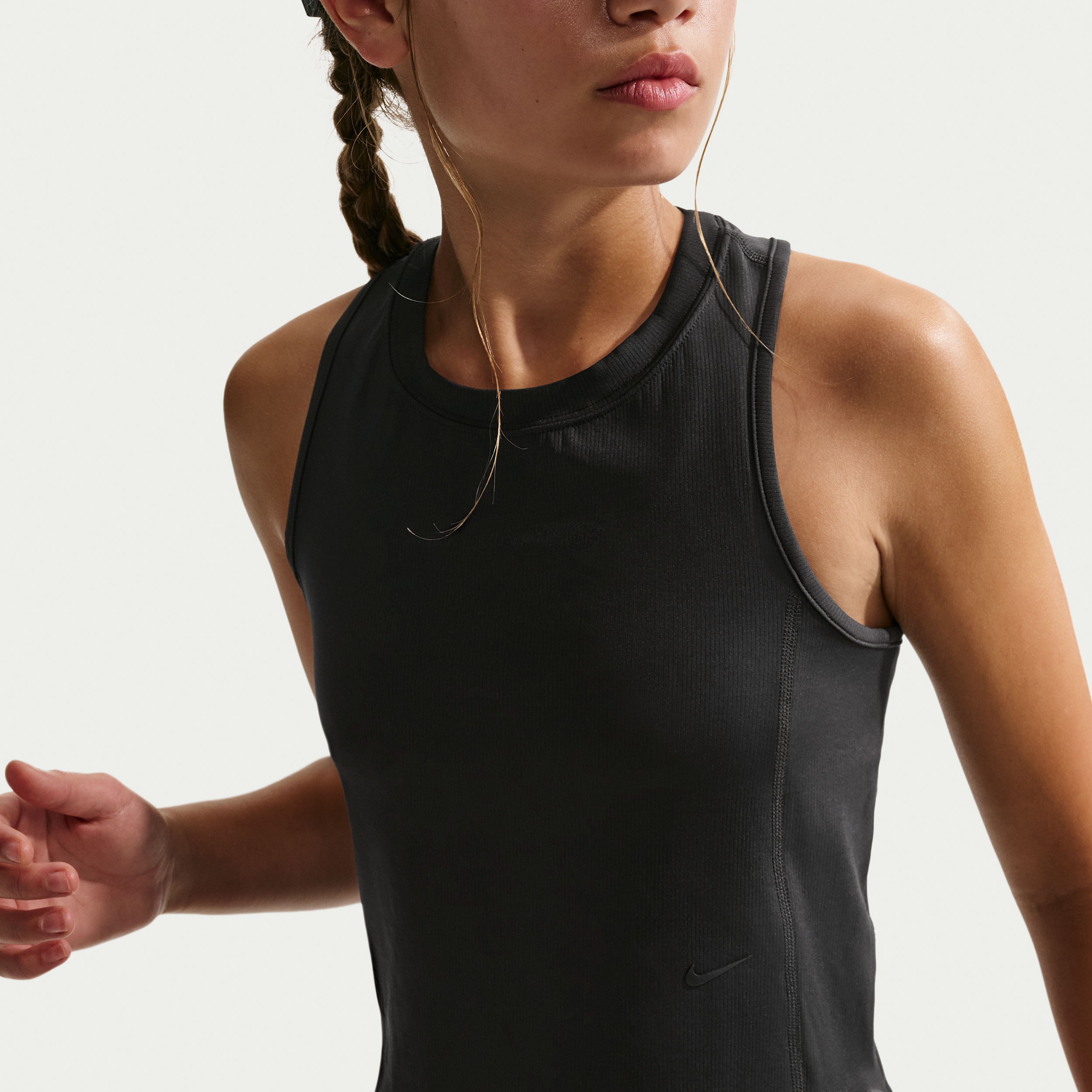 Thumbnail - Nike MAVN Strick-Tanktop mit Dri-FIT-Technologie für Mädchen - Schwarz