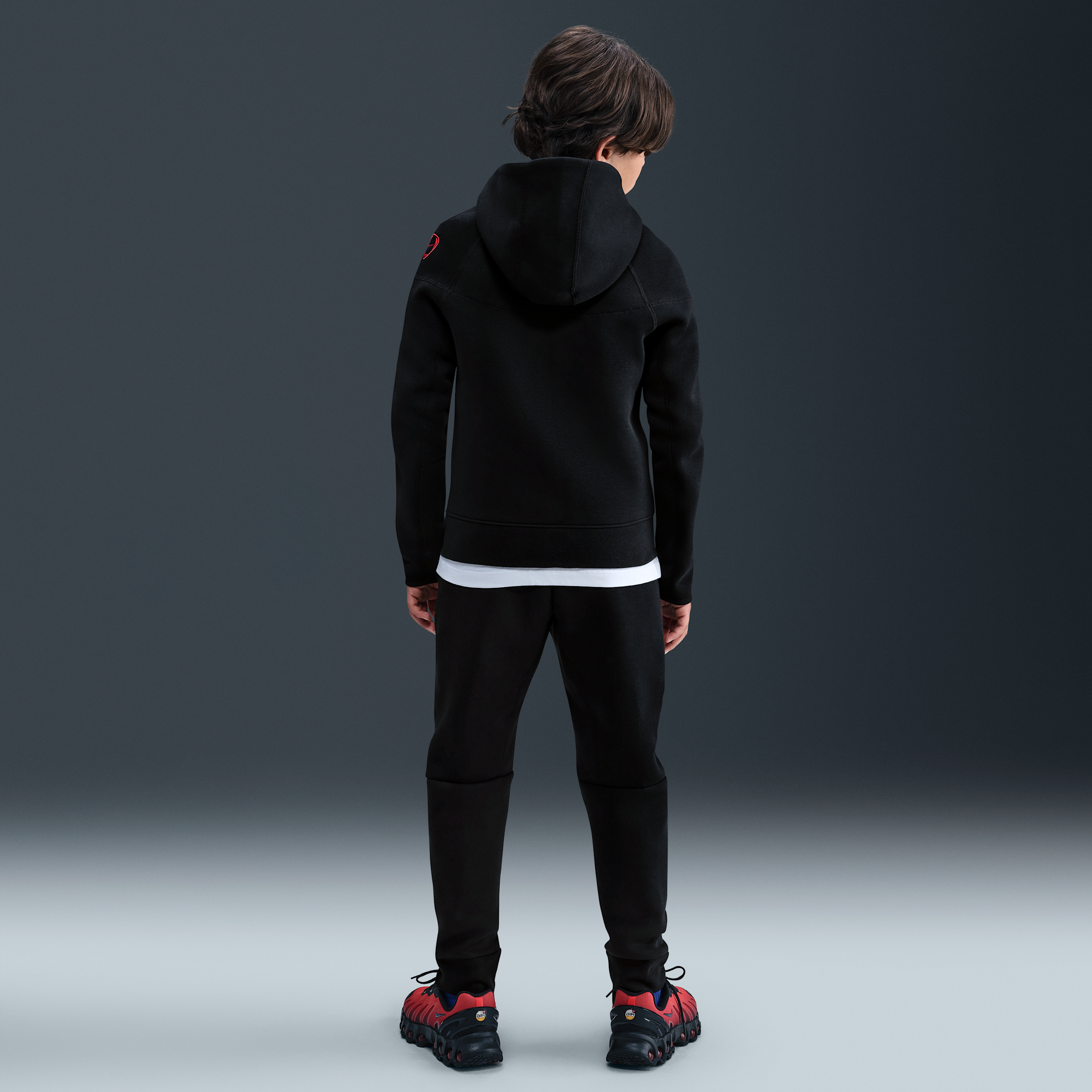 Nike Paris Saint-Germain Tech Derde Total 90 voetbalbroek van fleece voor kids Zwart