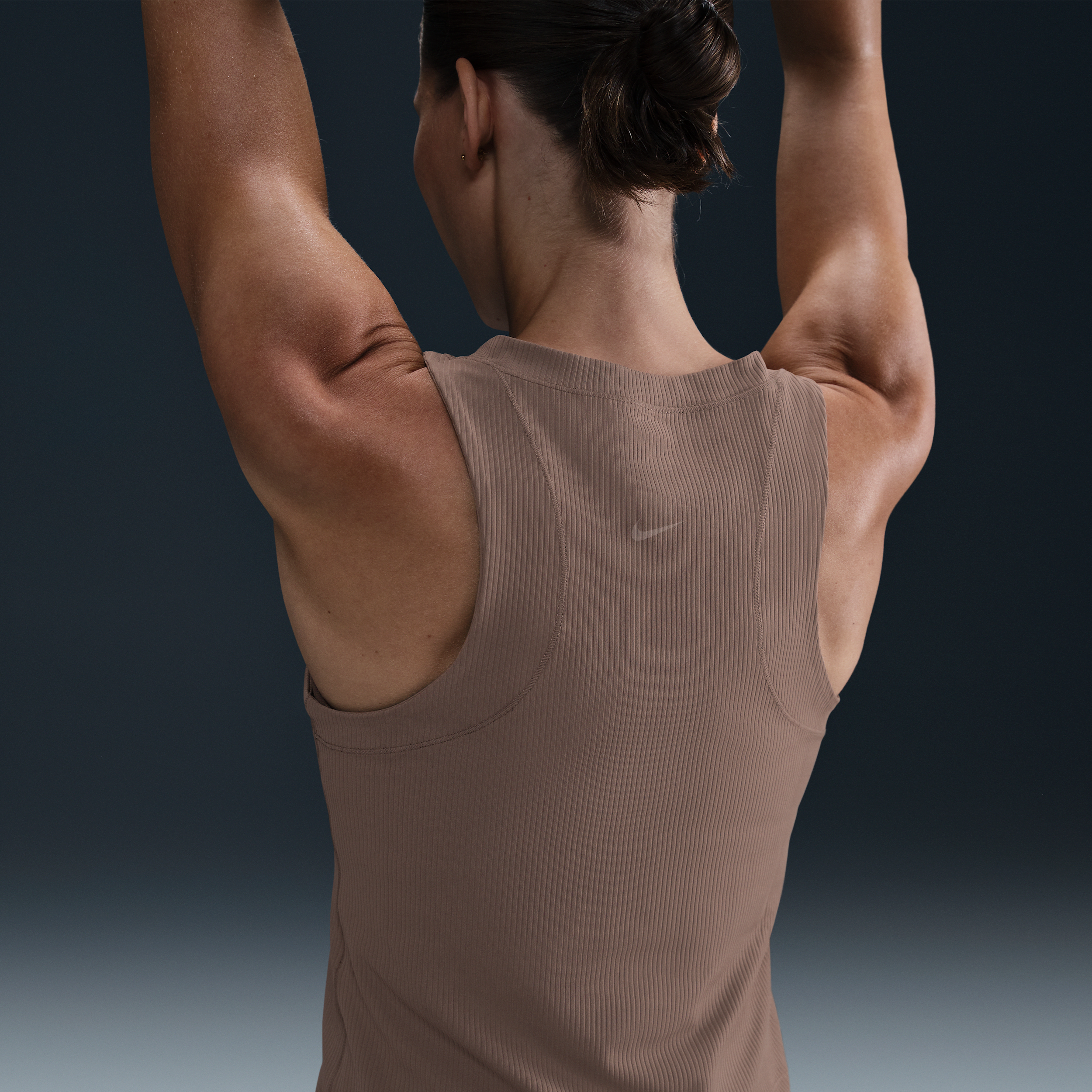 Débardeur Dri-FIT Nike Zenvy Rib pour femme - Marron