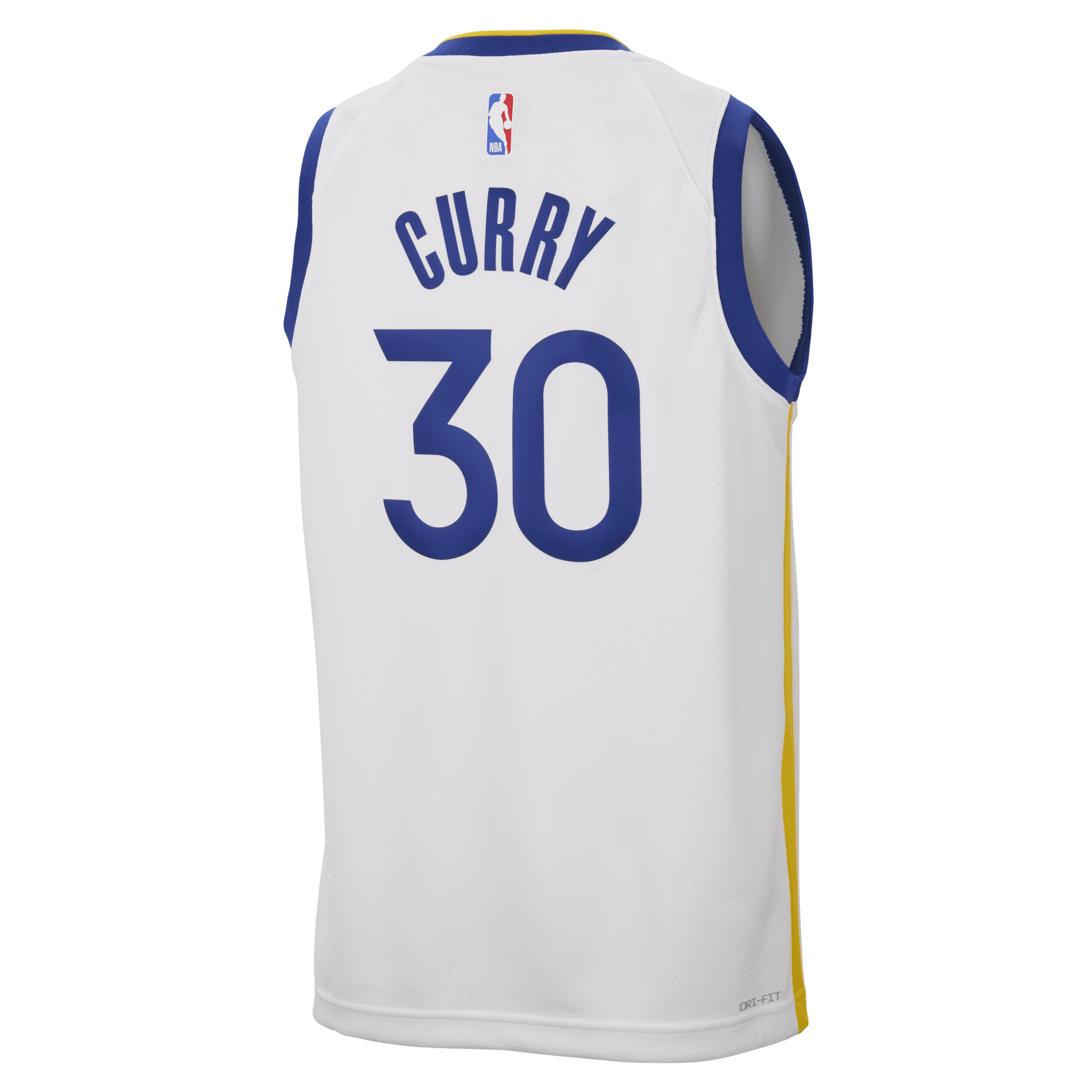 Nike Stephen Curry Golden State Warriors Association Edition 2022 23 Swingman NBA-jersey met Dri-FIT voor kids Wit