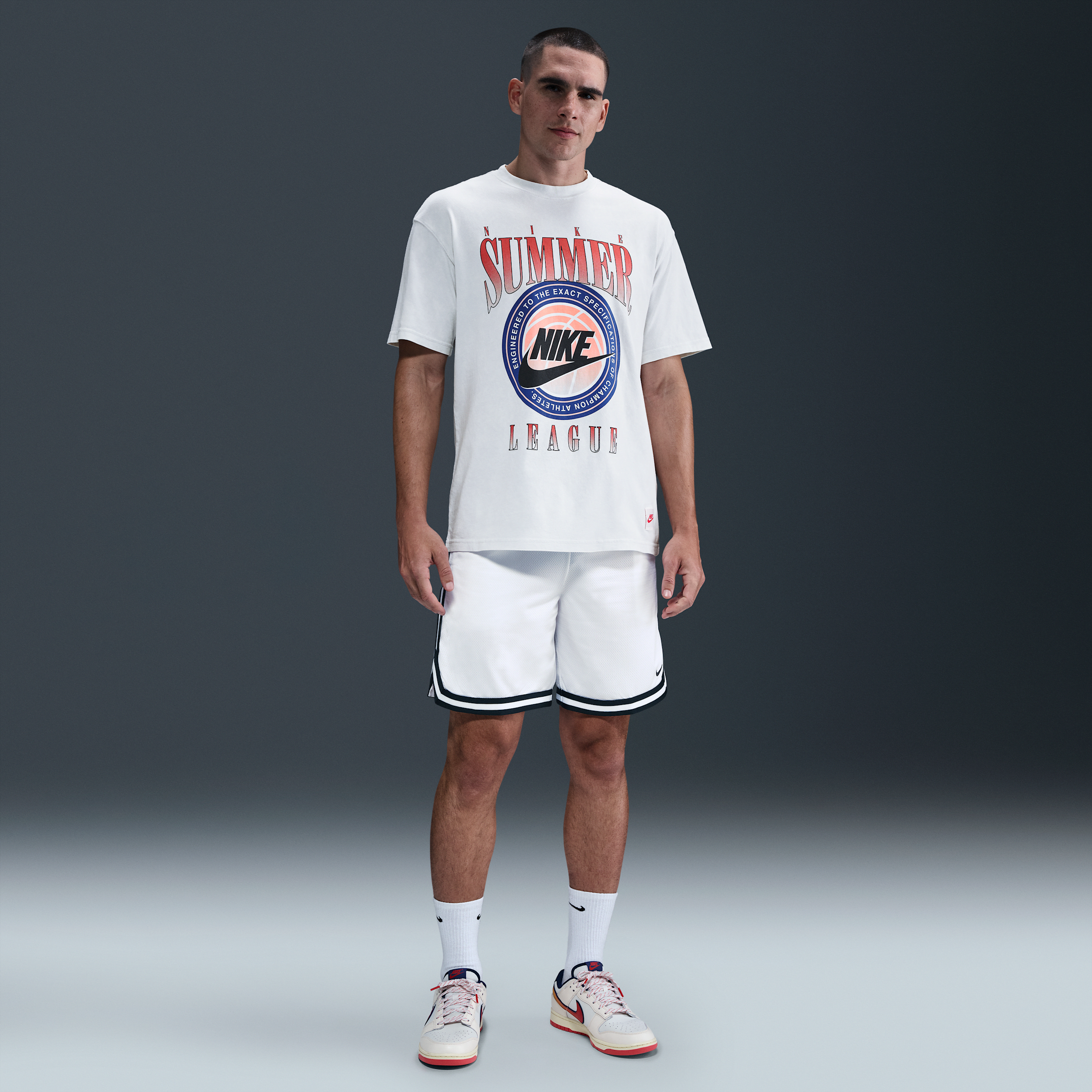 Nike Max90 basketbalshirt voor heren Grijs