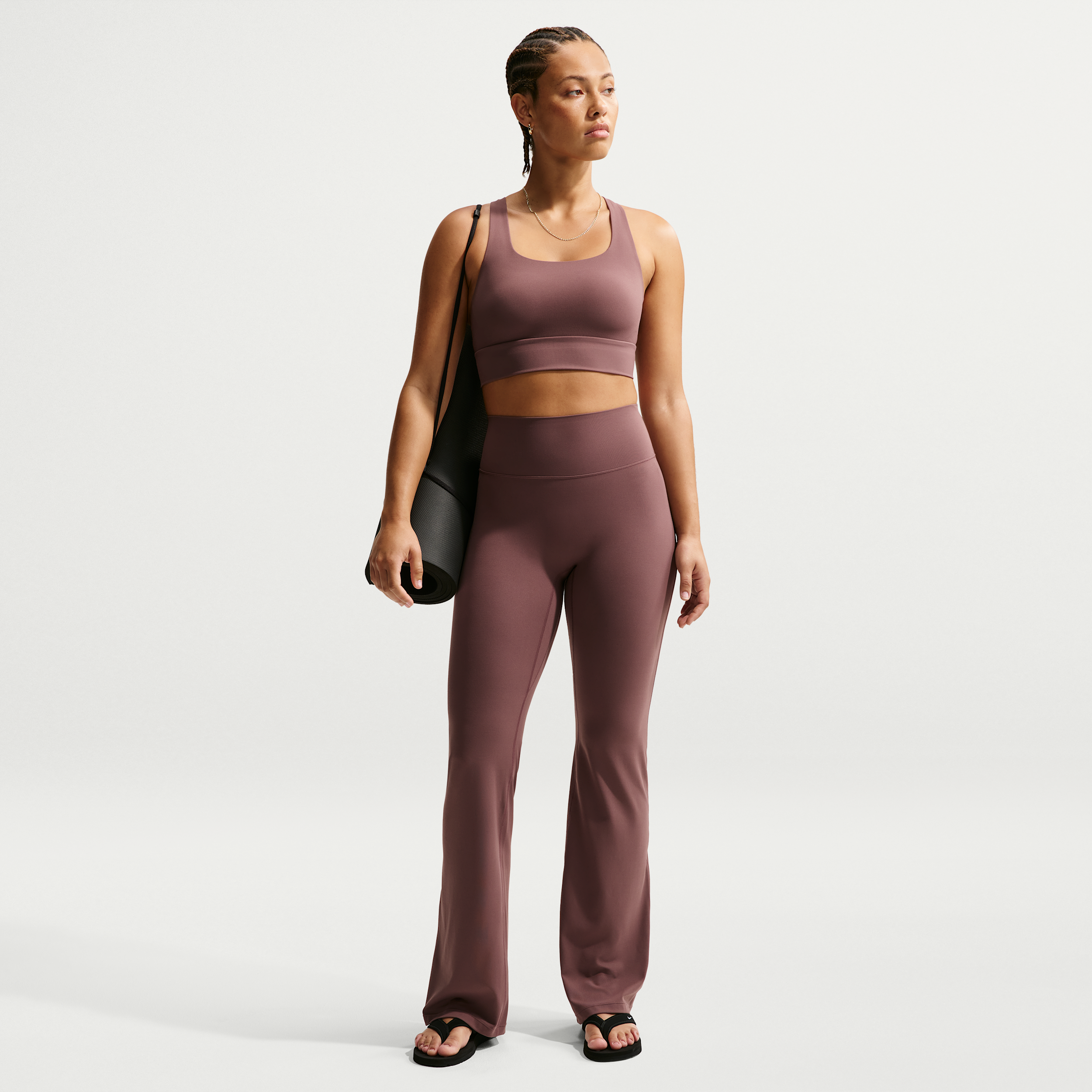 Leggings svasati a vita alta senza cucitura anteriore Nike Zenvy – Donna - Viola