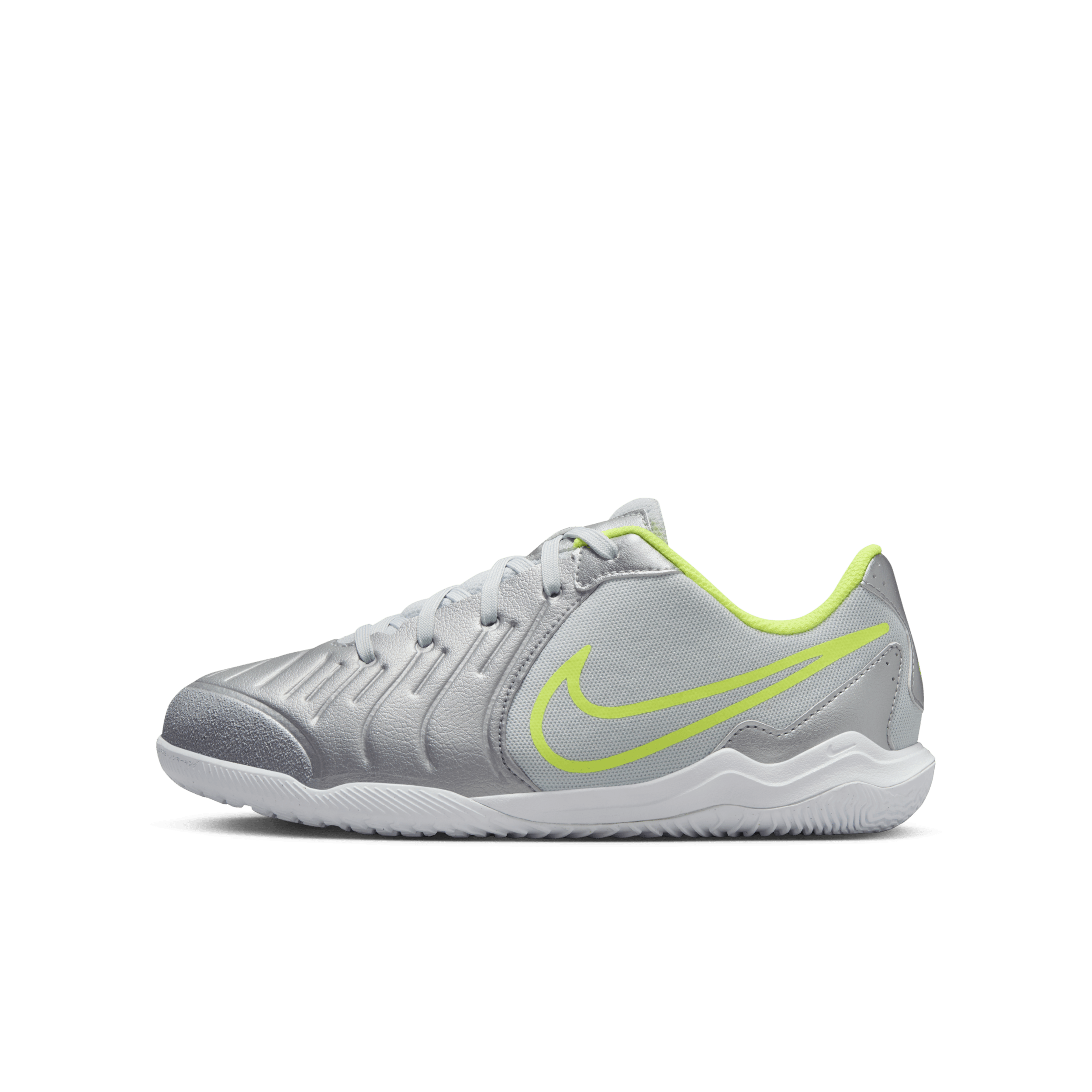 Chaussure de foot en salle basse Nike Jr. Tiempo Legend 10 Academy pour enfant/ado - Gris