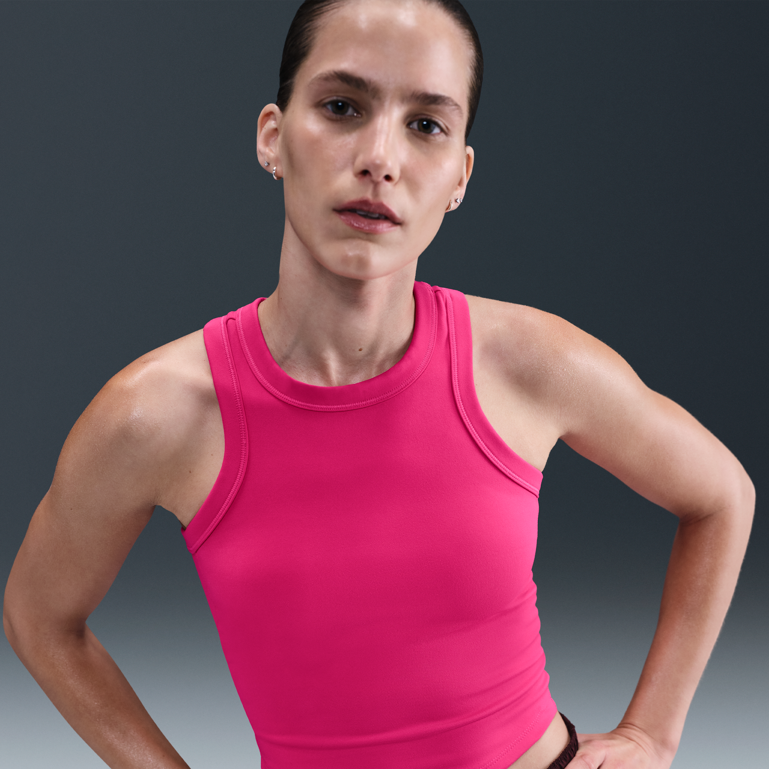 Canotta corta Dri-FIT Nike Pro Fitted – Donna - Rosa