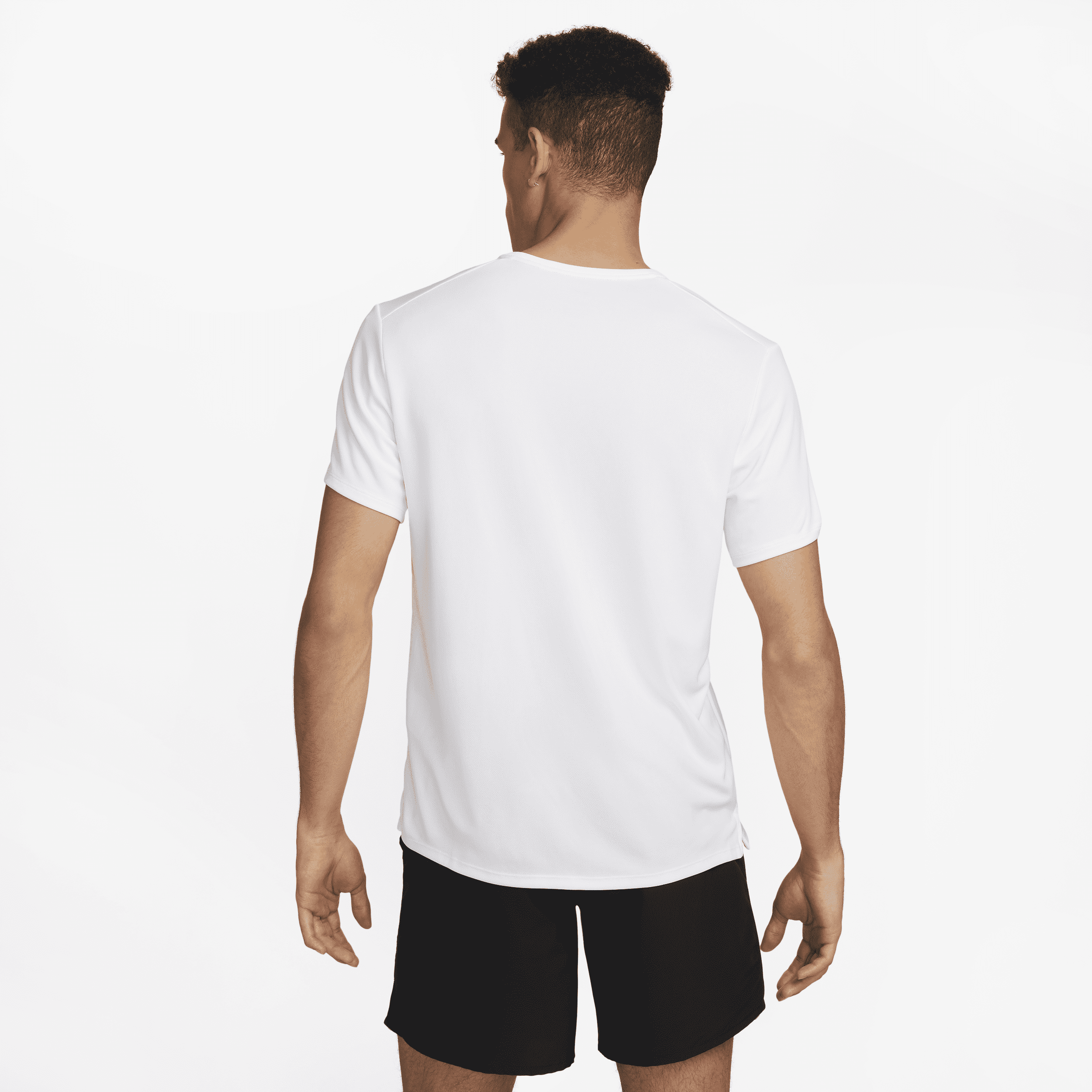 Haut de running à manches courtes Dri-FIT UV Nike Miler pour homme - Blanc