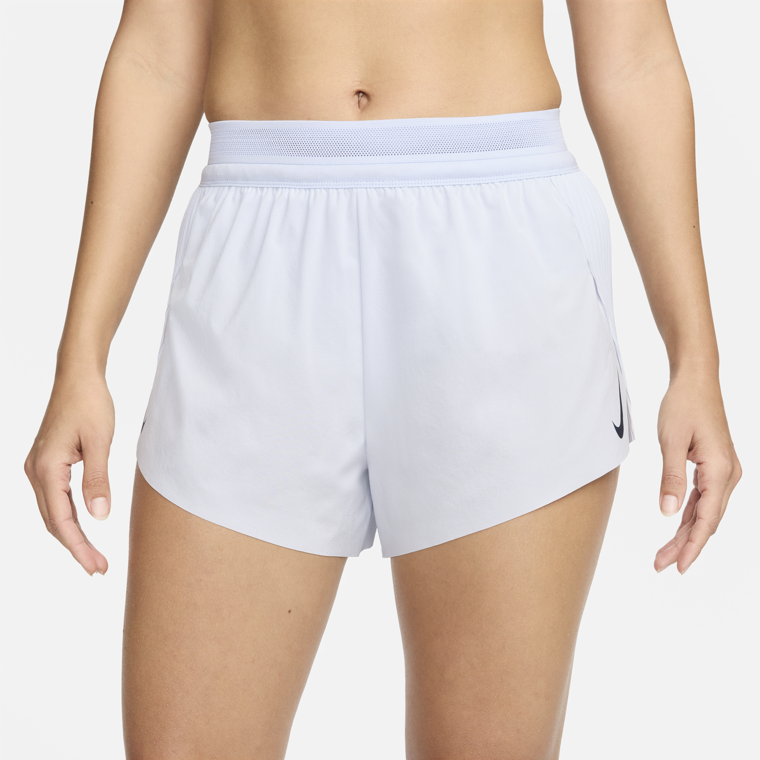 Nike AeroSwift Dri-FIT ADV halfhoge hardloopshorts met binnenbroekje voor dames (8 cm) Grijs