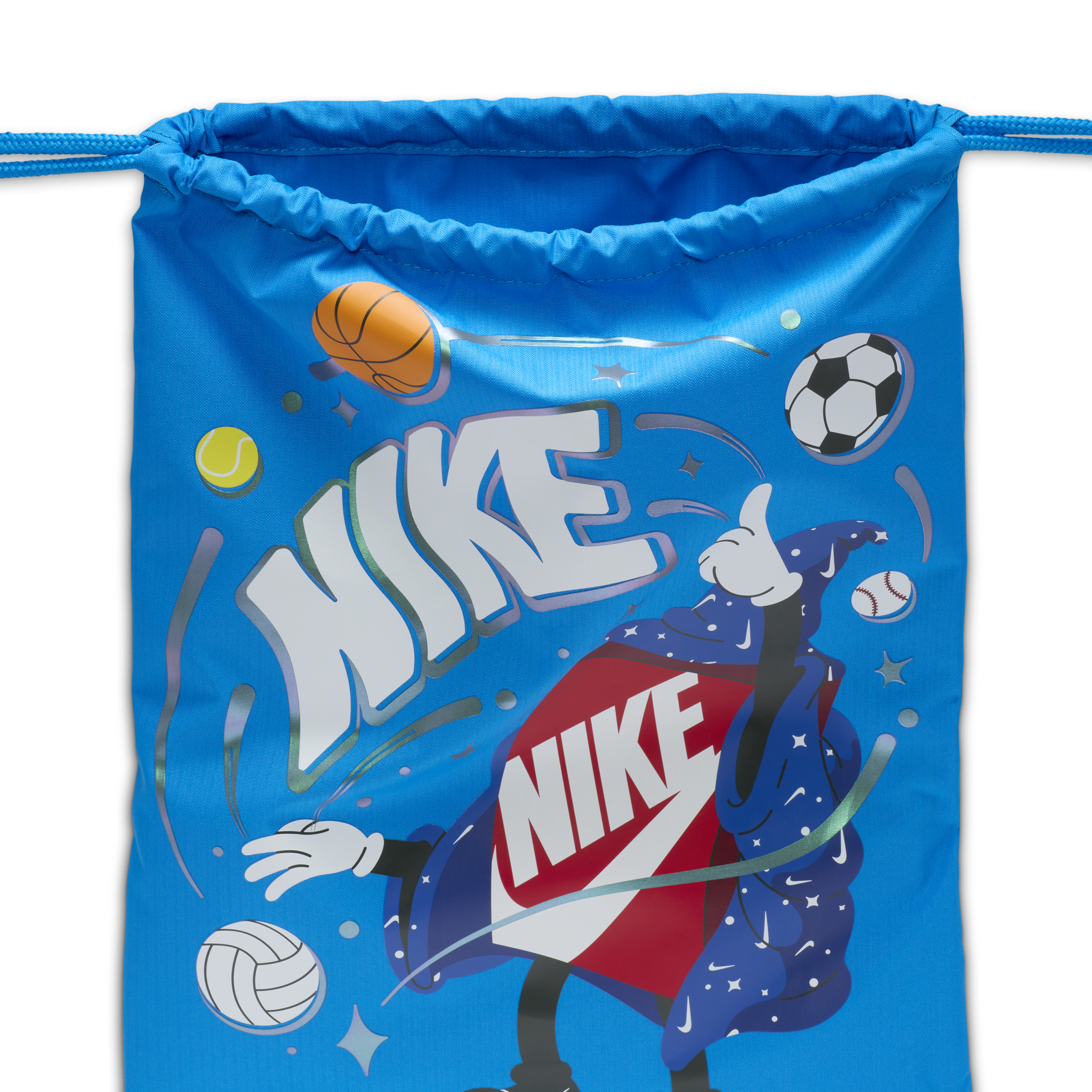 Nike Tas met trekkoord voor kids (12 liter) Blauw