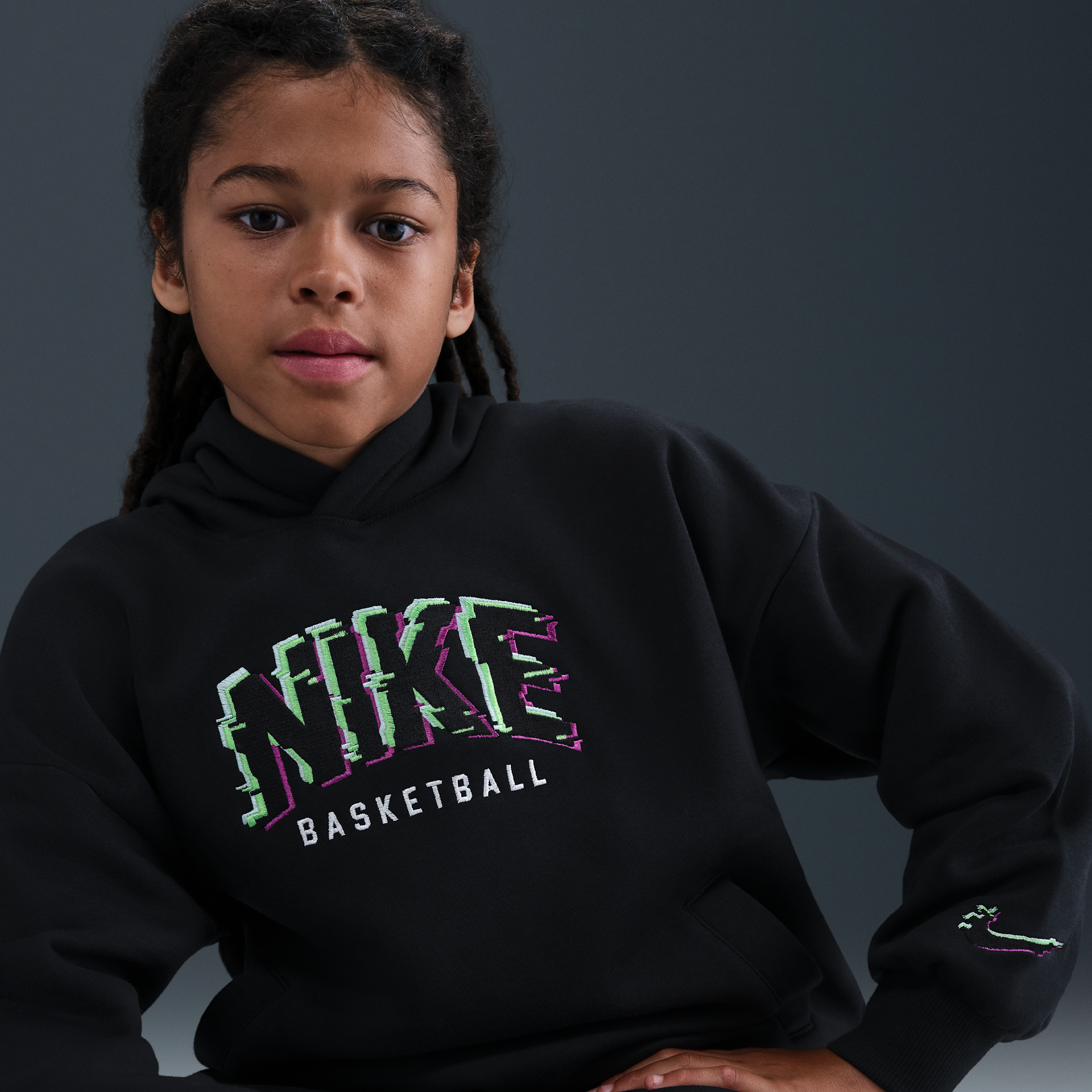 Thumbnail - Nike Culture of Basketball Fleece Hoodie für ältere Kinder - Schwarz