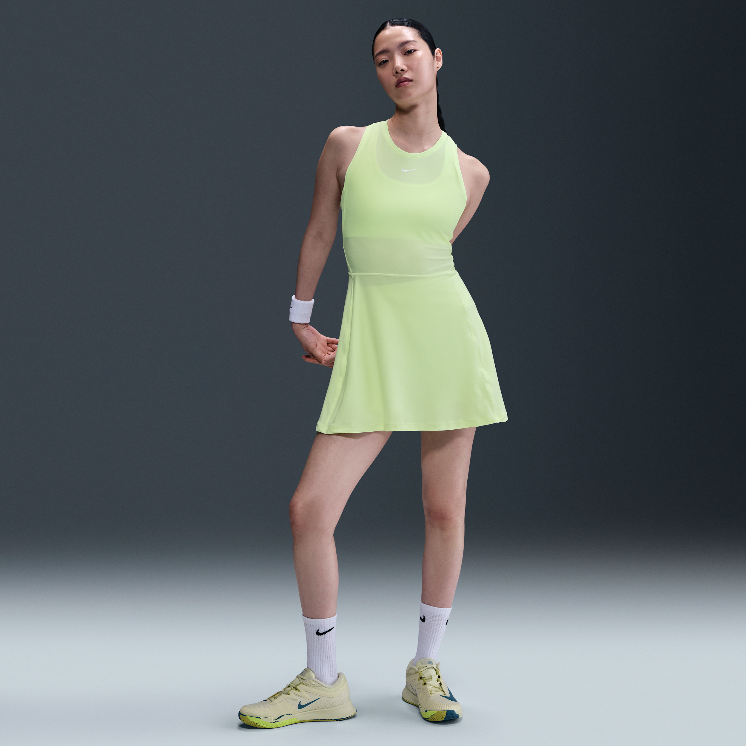 Thumbnail - Nike Victory Dri-FIT Tenniskleid (Damen) - Gelb