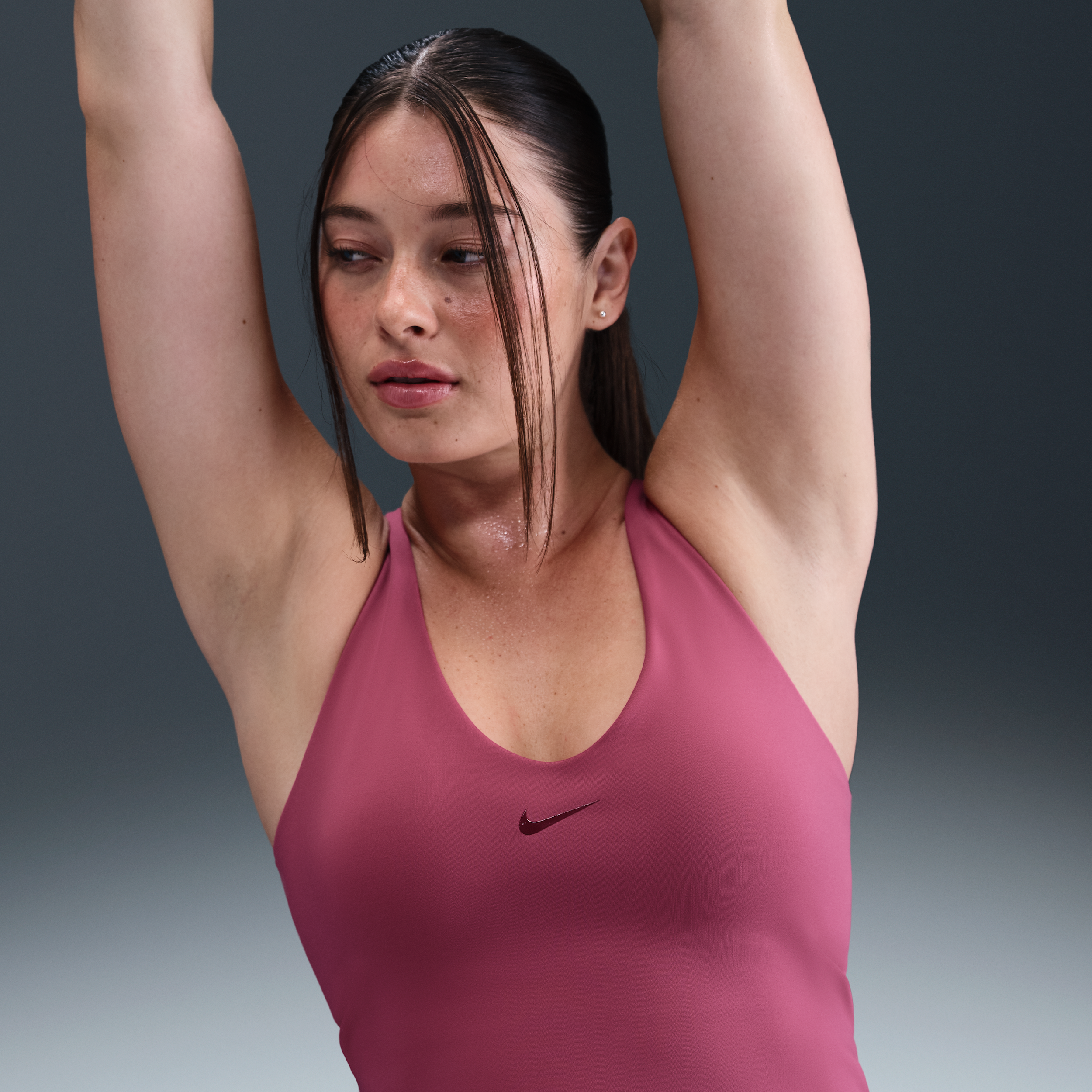 Thumbnail - Nike Universa Sport-BH-Tanktop mit mittlerem Halt (Damen) - Lila