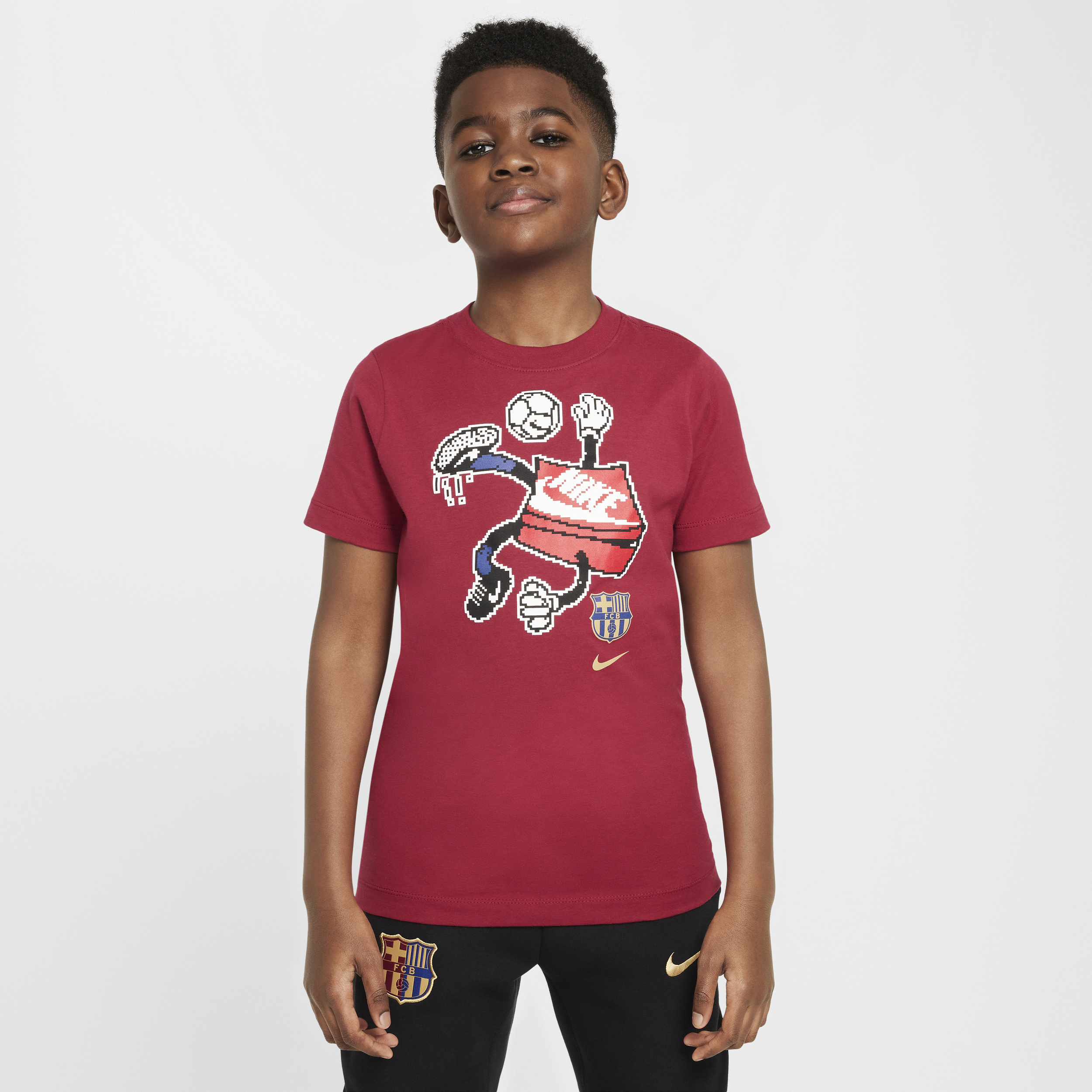 T-shirt Nike Football FC Barcelona pour ado - Rouge