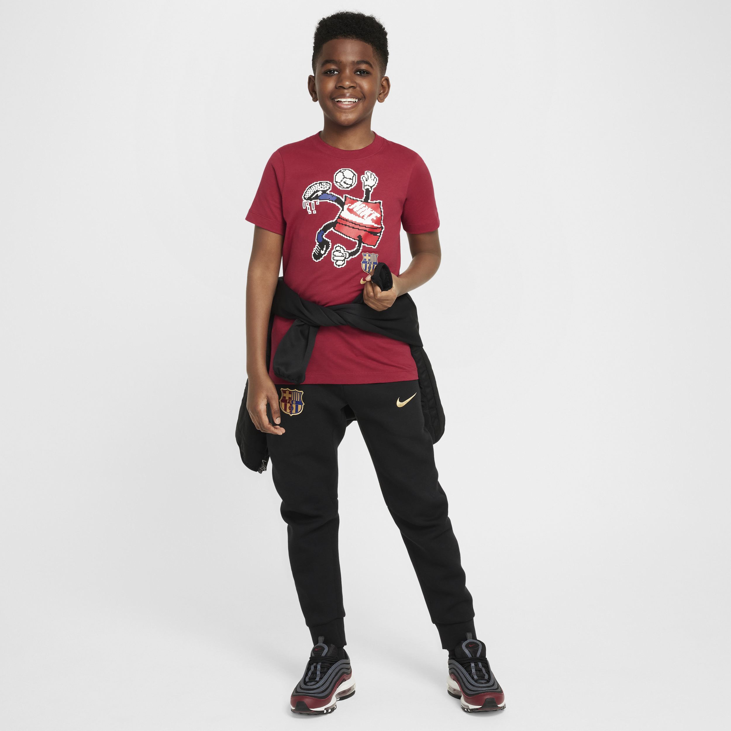 T-shirt Nike Football FC Barcelona pour ado - Rouge