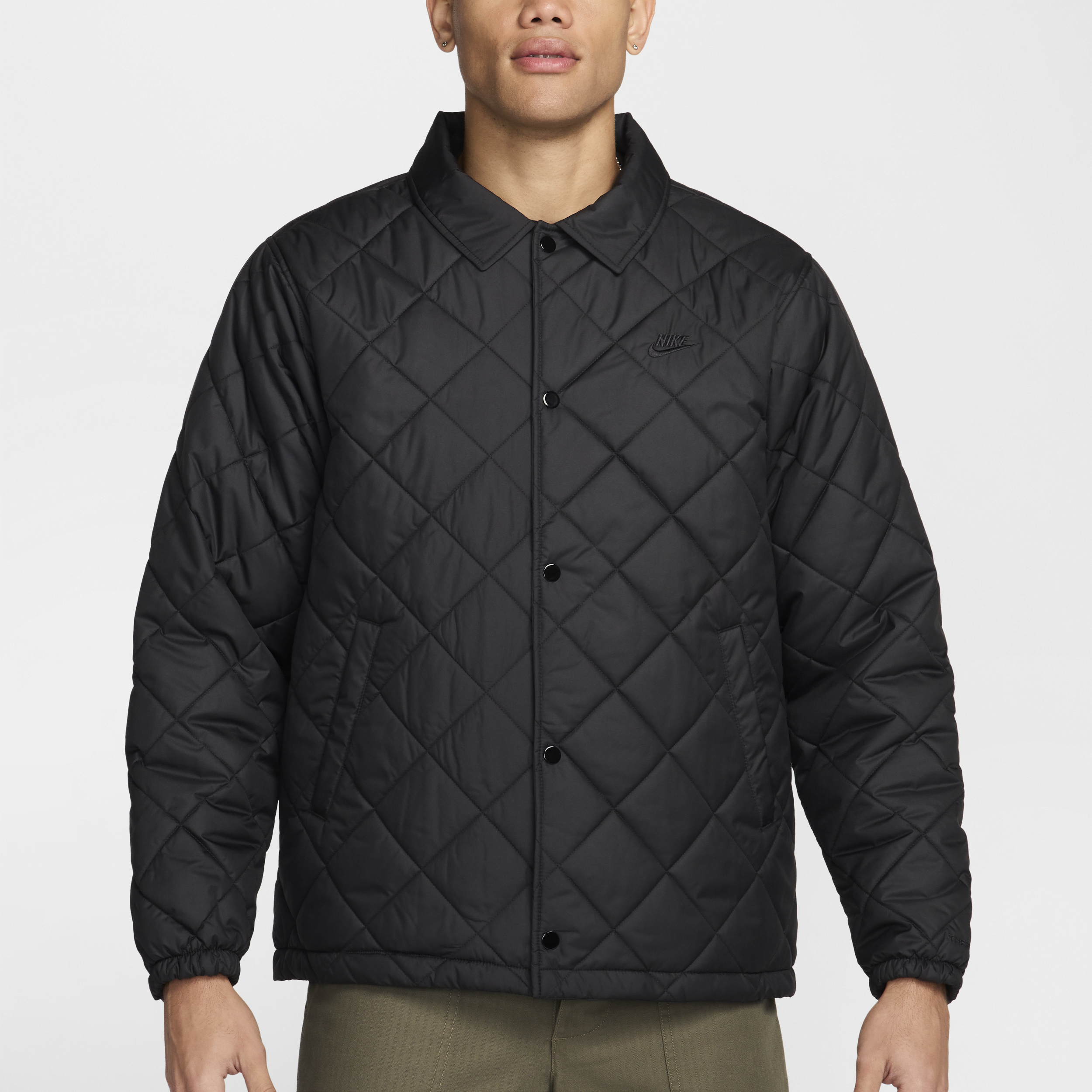 Veste isolante matelassée légère Therma-FIT Nike Club pour homme - Noir