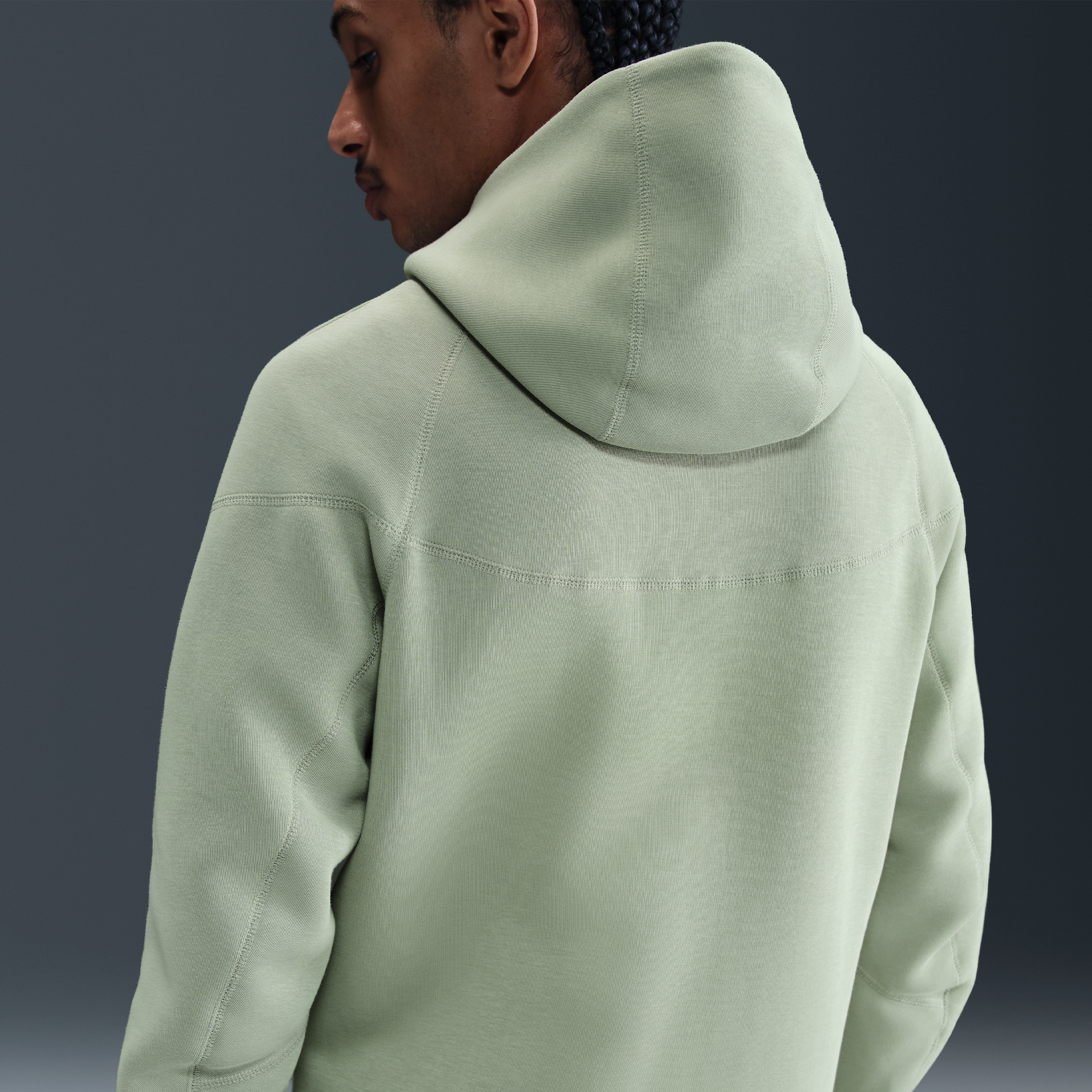 Thumbnail - FC Chelsea Tech Windrunner Nike Fußball-Kapuzenjacke aus Fleece (Herren) - Grün