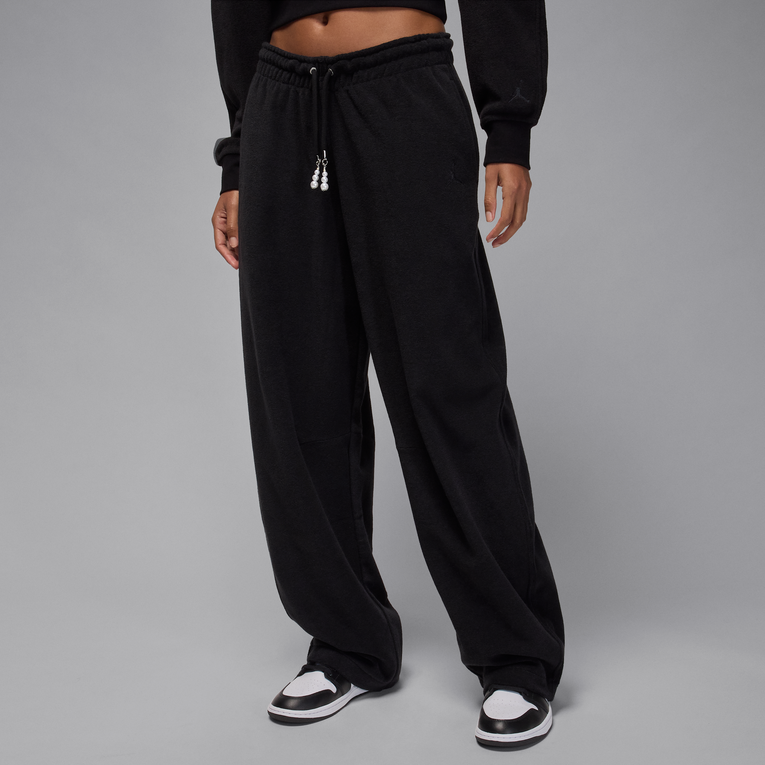 Nike Jordan Flight Womens Fleece Trousers - Black - Cotton