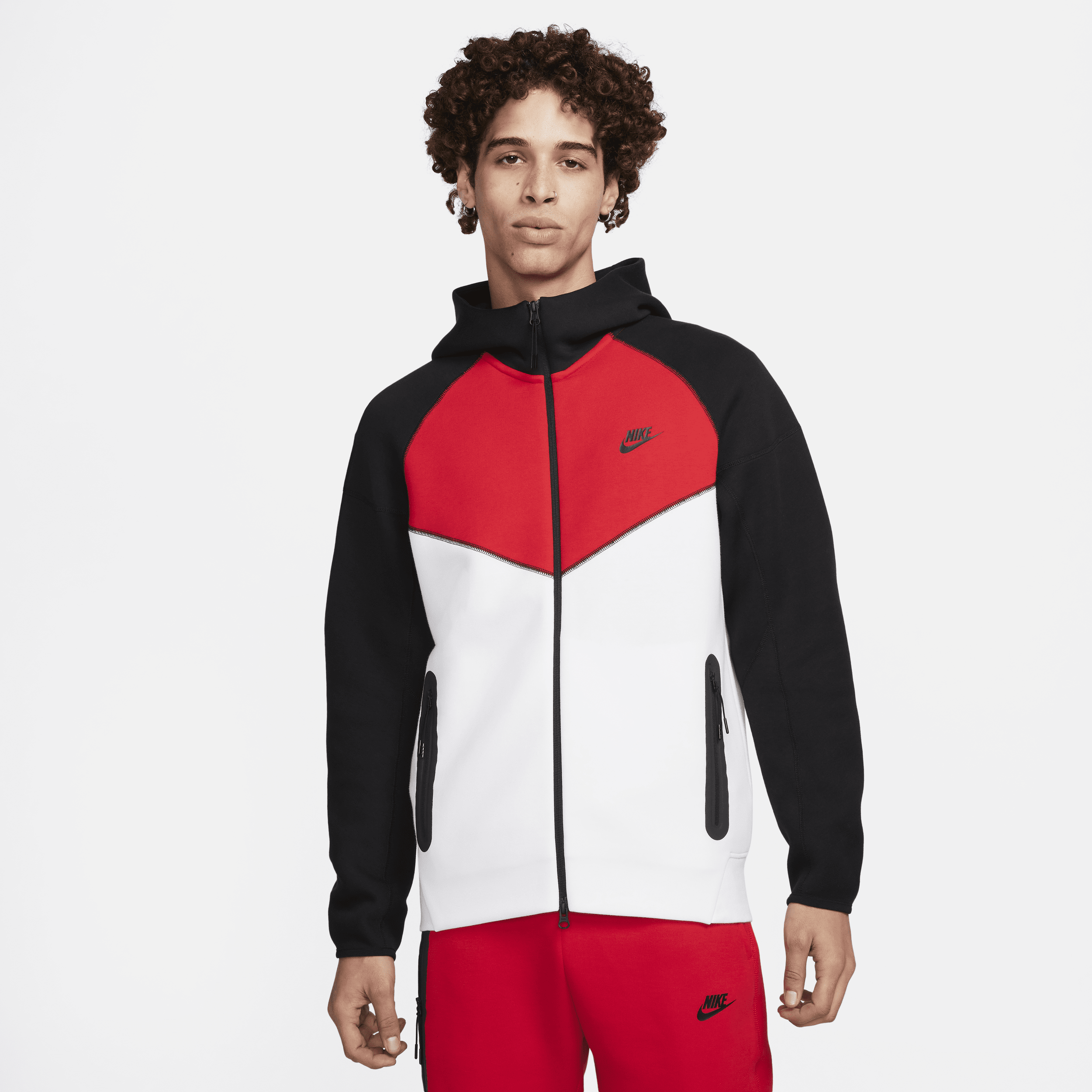 Nike Sportswear Tech Fleece Windrunner hoodie met rits voor heren Wit