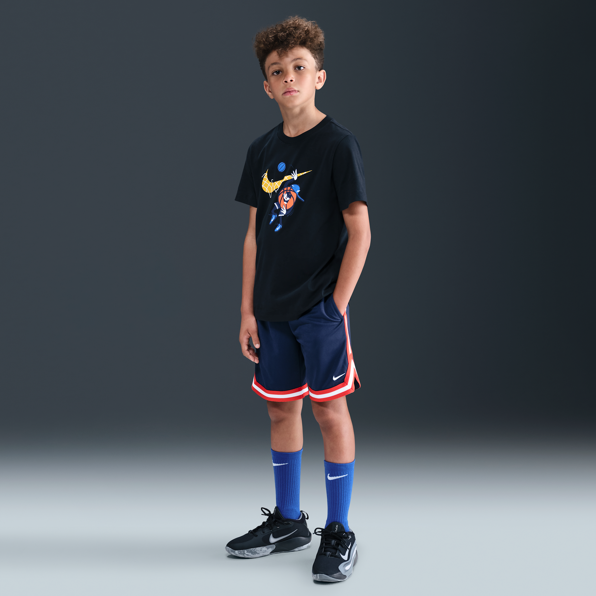 Nike Dri-FIT DNA Older Kids (Boys) Basketball Shorts - Blue - Polyester - 50% Recycled Polyester