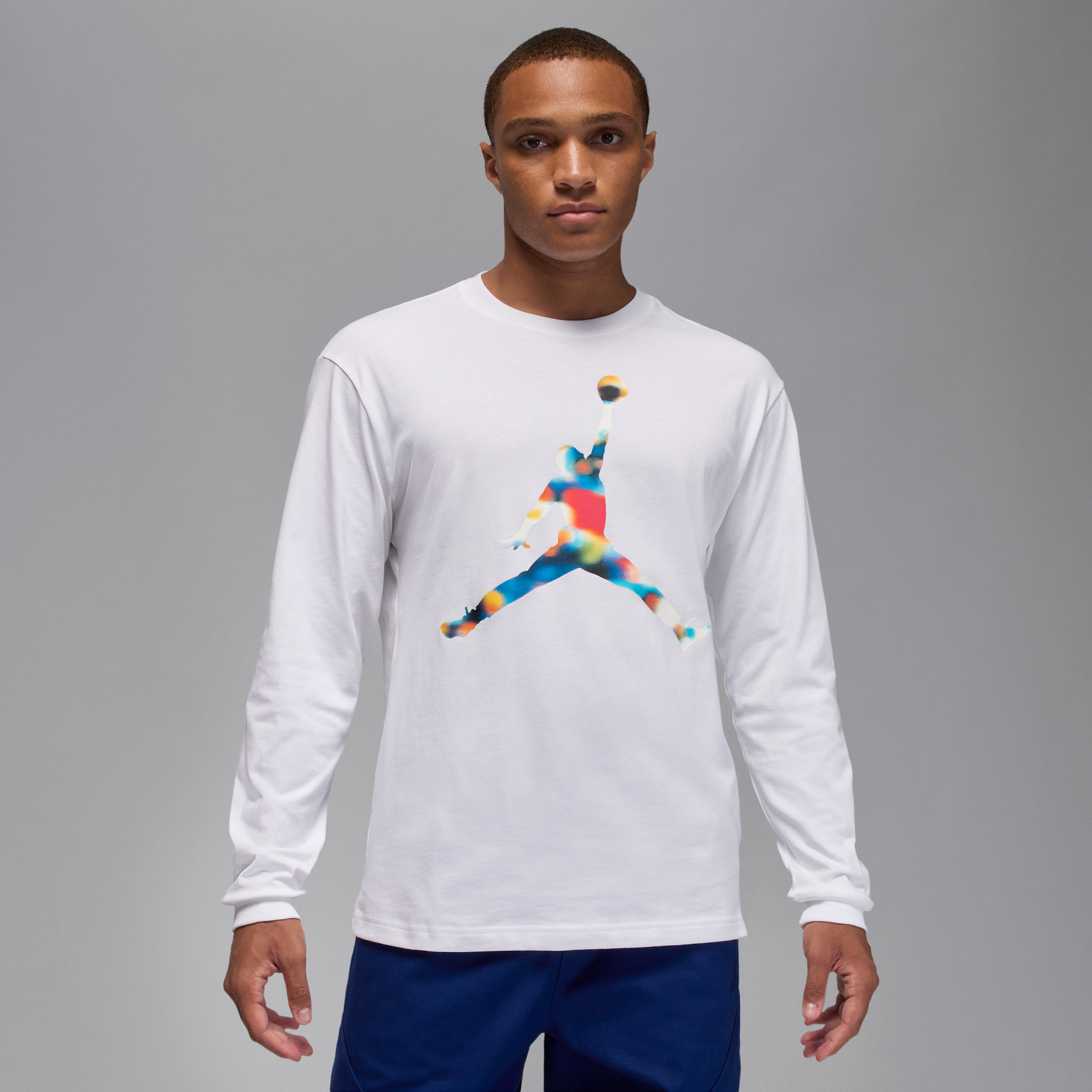 Thumbnail - Jordan Flight Langarm-T-Shirt mit Rundhalsausschnitt (Herren) - Weiß