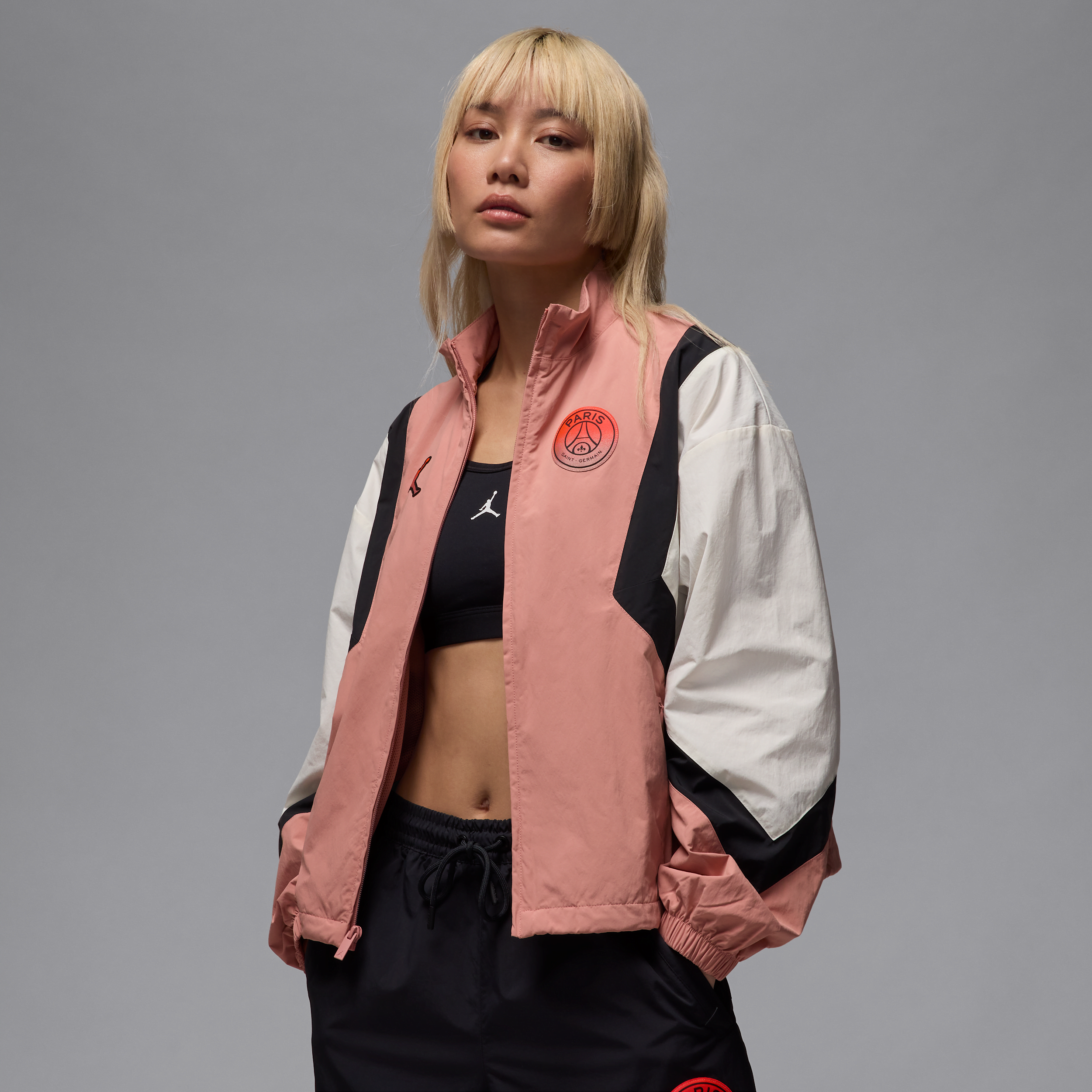 Veste nationale de foot Jordan Paris Saint-Germain pour femme - Rose