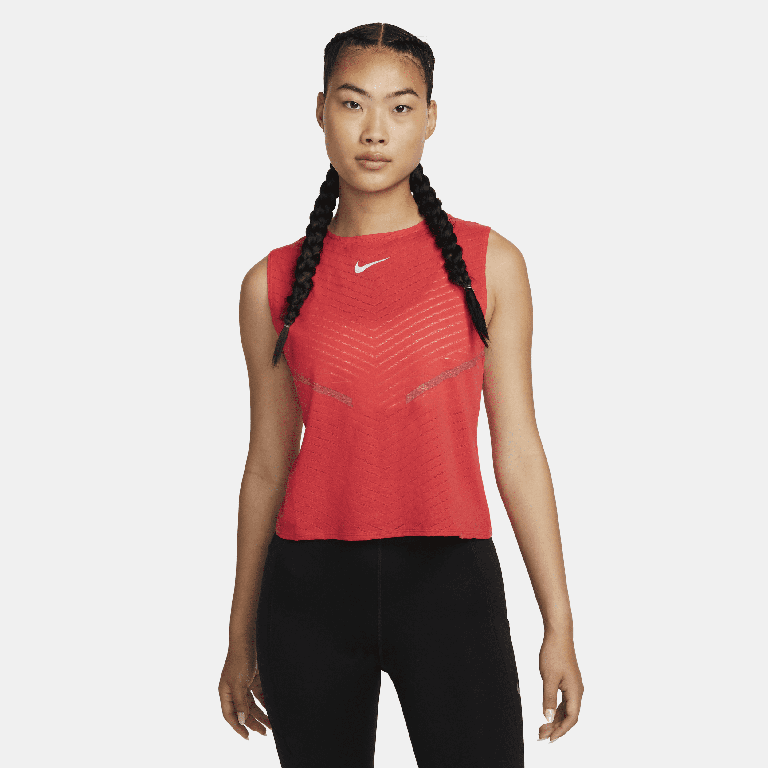 Damska zaawansowana technologicznie koszulka bez rękawów Nike Dri-FIT ADV Run Division - Czerwony