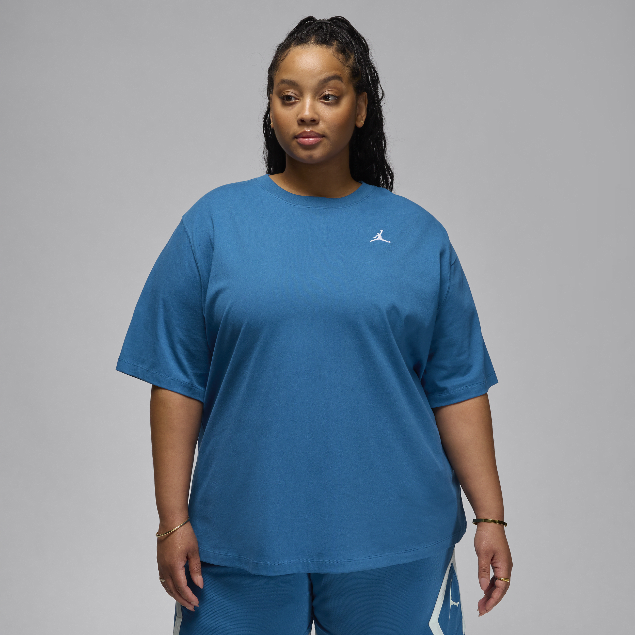 Jordan Essentials Girlfriend T-shirt voor dames (Plus Size) Blauw