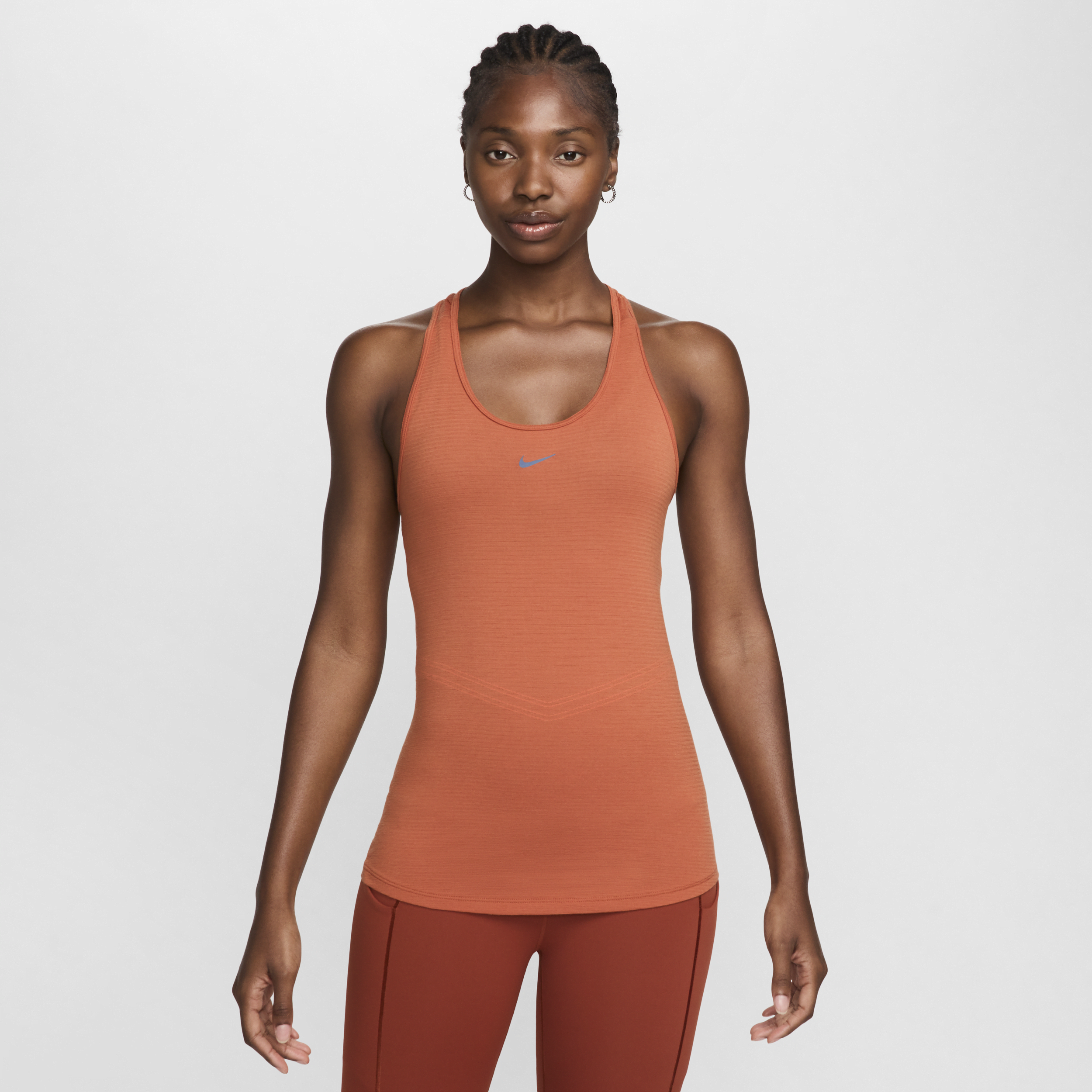 Nike Swift Dri-FIT wollen hardlooptanktop voor dames Oranje