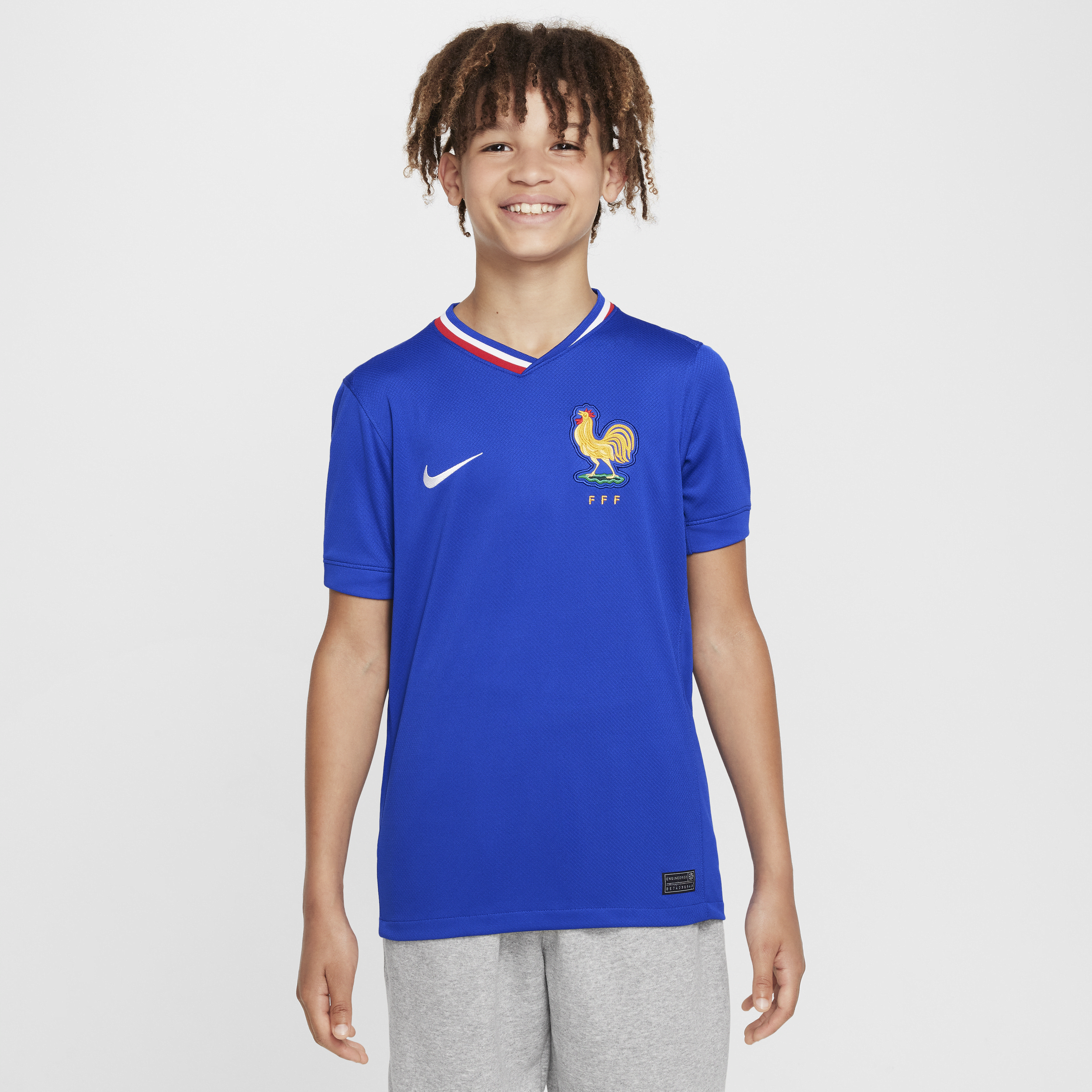 Maillot de foot replica Nike Dri-FIT FFF (Équipe féminine) 2024/25 Stadium Domicile pour ado - Bleu