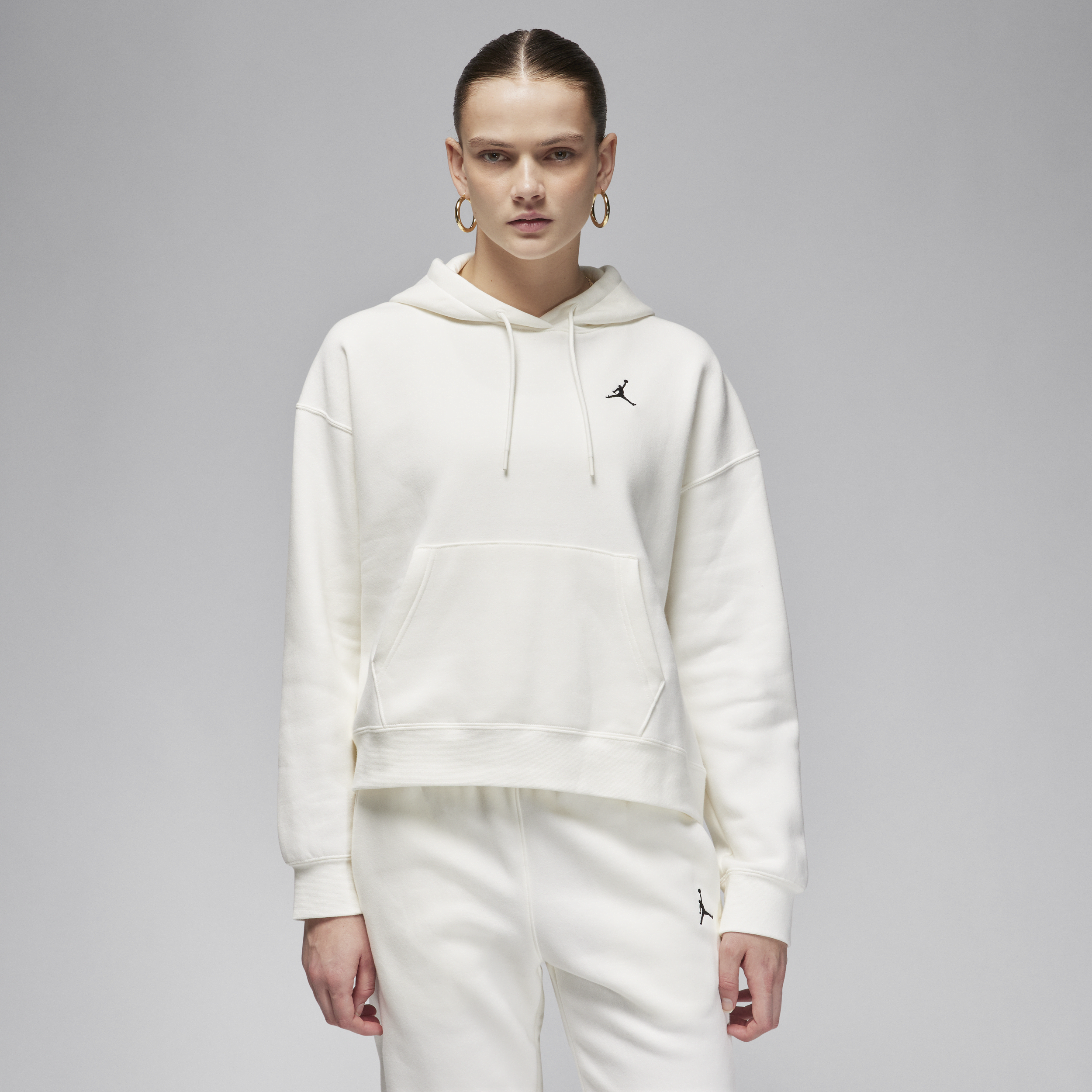Jordan Brooklyn Fleece hoodie voor dames Wit