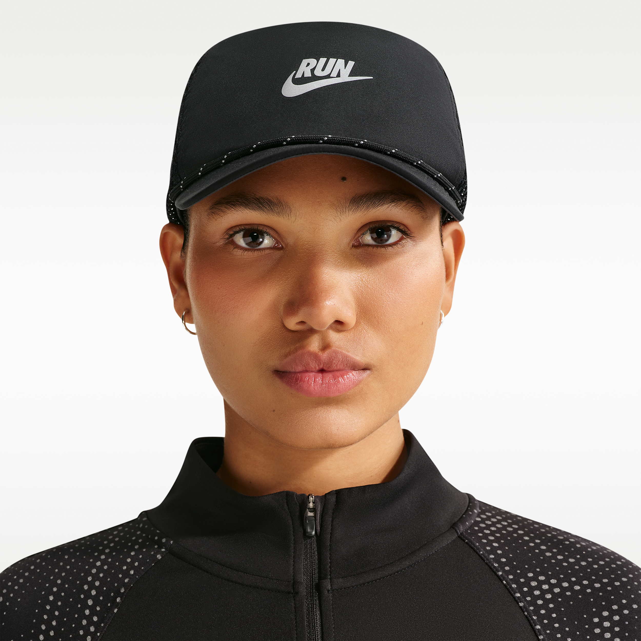 Thumbnail - Nike Pro Dri-FIT unstrukturierte Swoosh Lauf-Cap - Schwarz