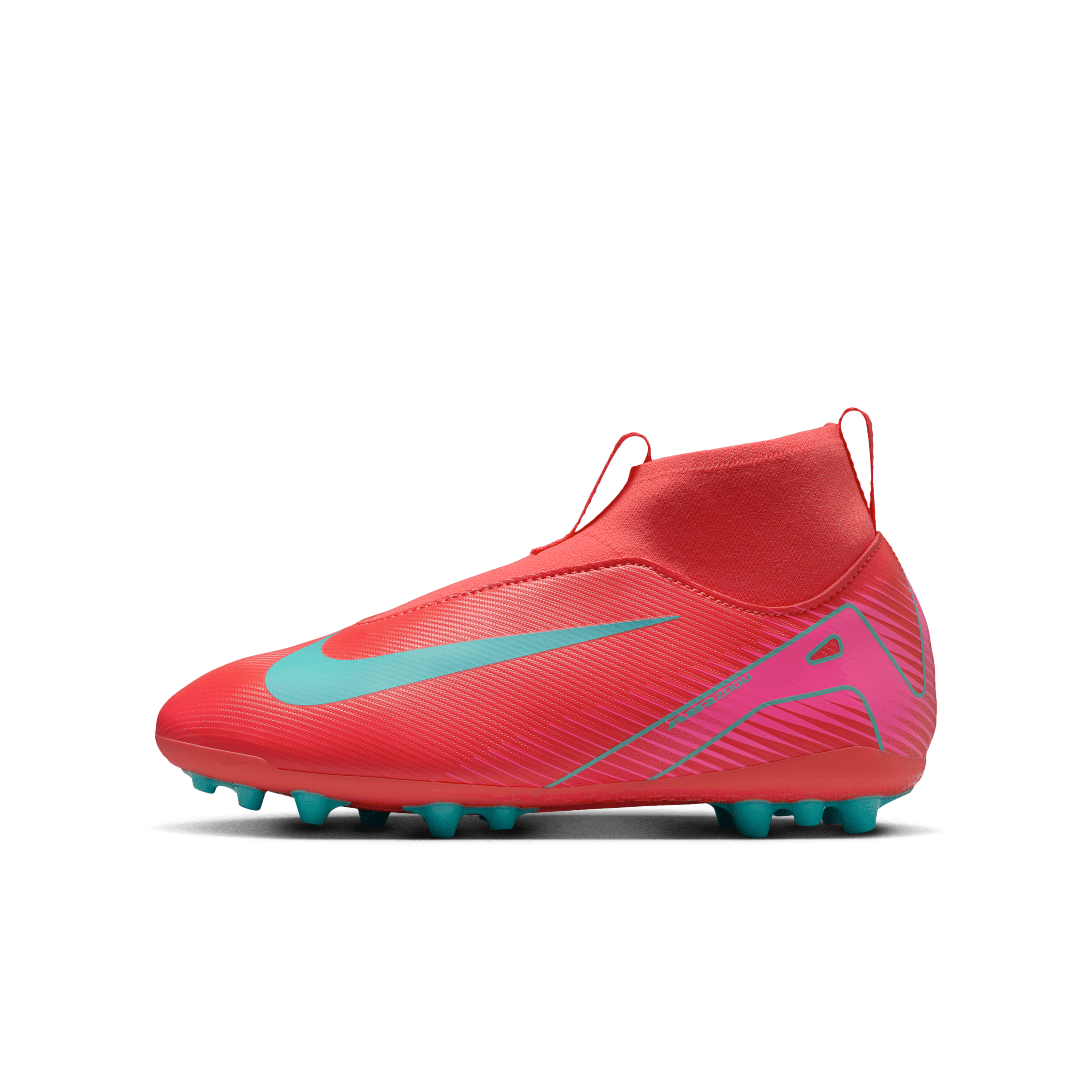 Chaussure de foot montante à crampons pour terrain synthétique Nike Jr. Mercurial Superfly 10 Academy pour enfant/ado - Rouge