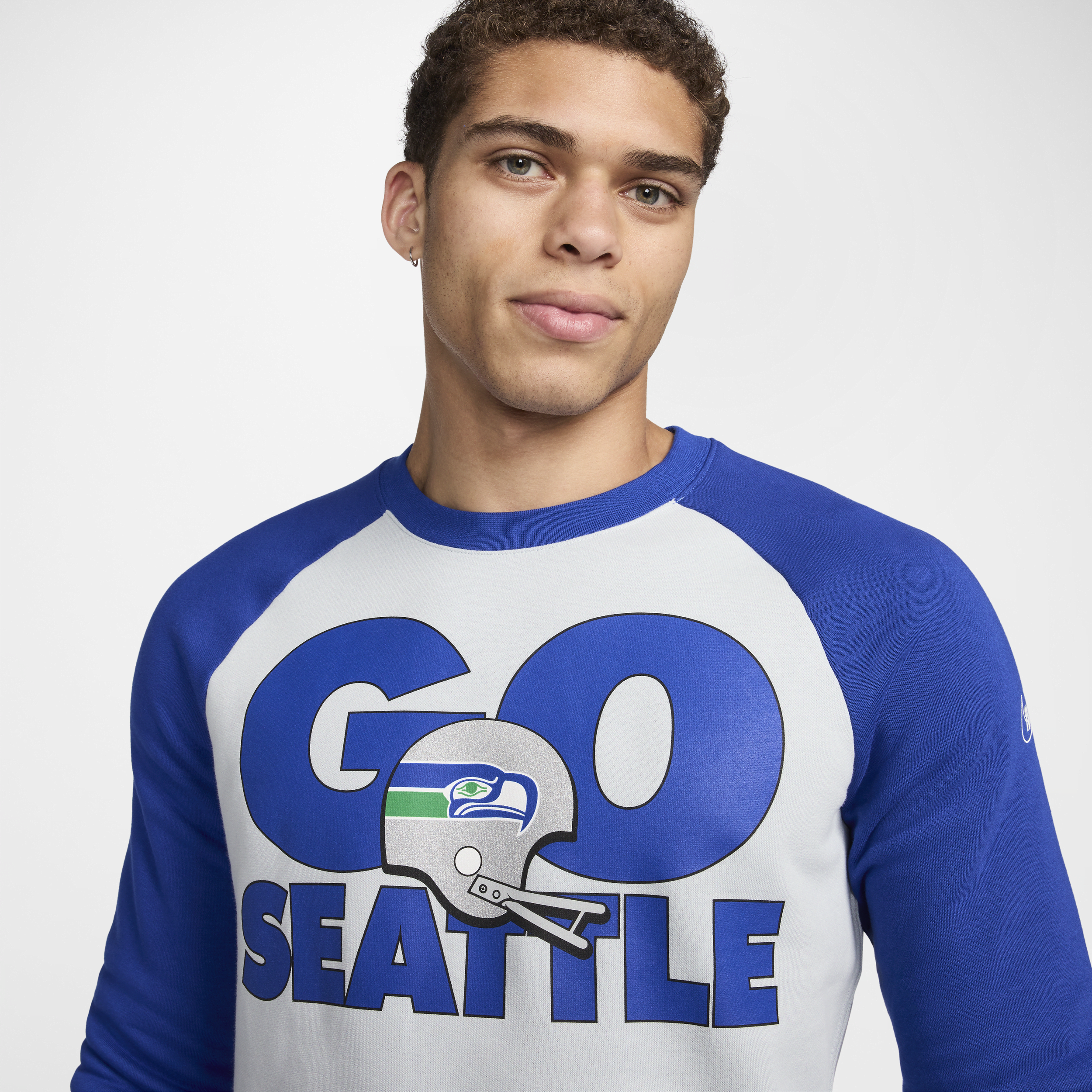 Sweat-shirt Nike Historic Raglan (NFL Seahawks) pour Homme - Gris