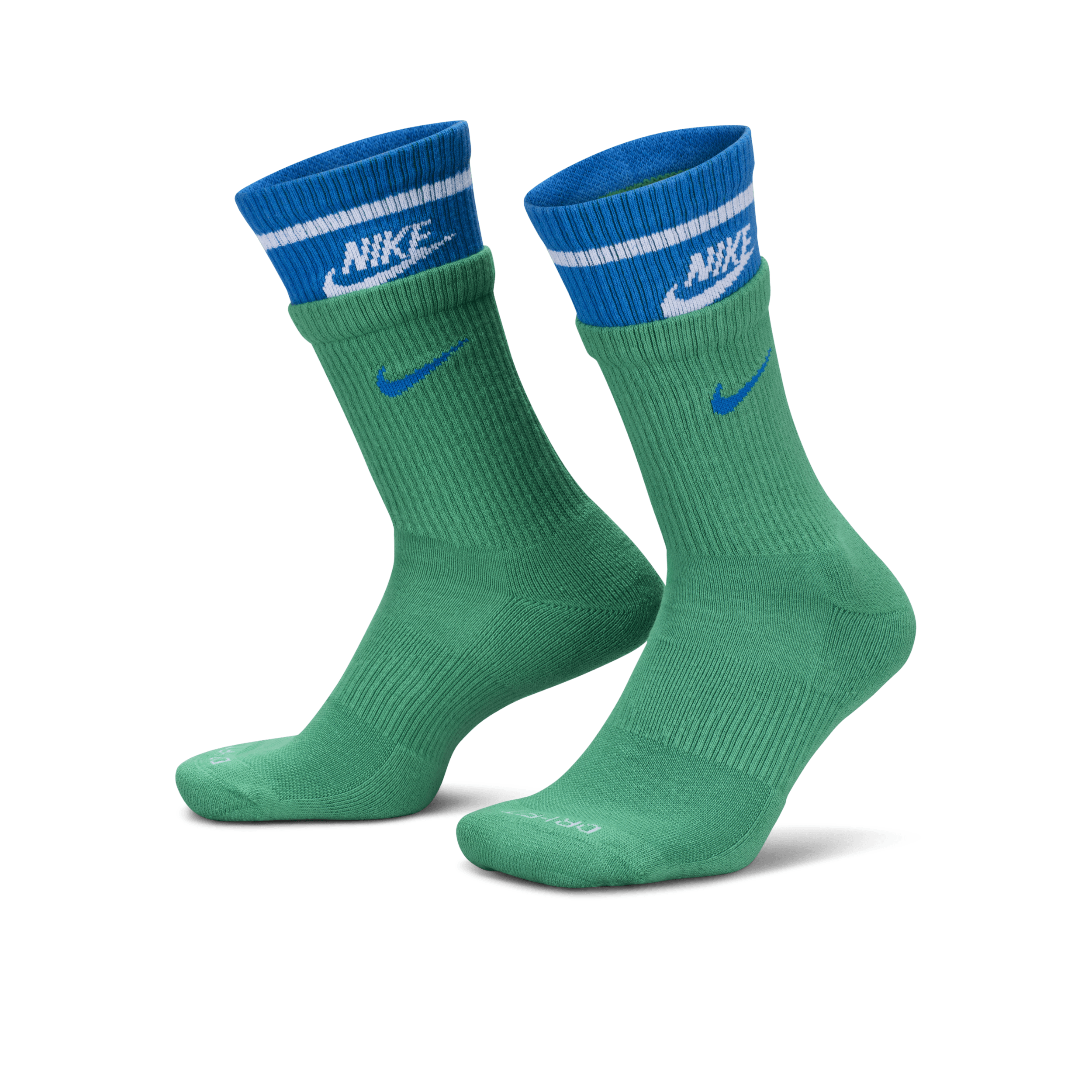Nike Everyday Plus Crew sokken met demping (1 paar) Groen